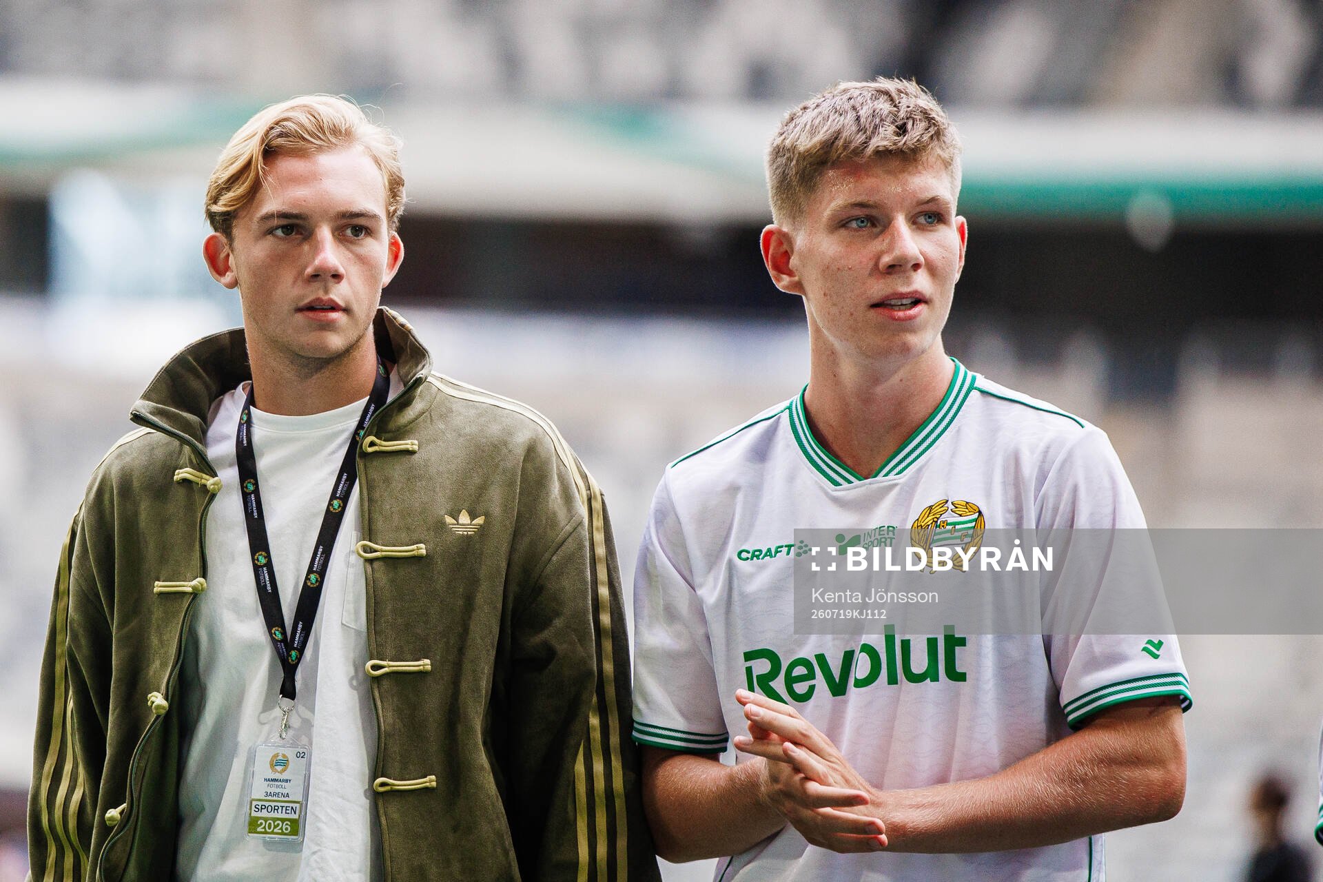 Hammarbys målvakt Elton Fischerström Opancar och Björn