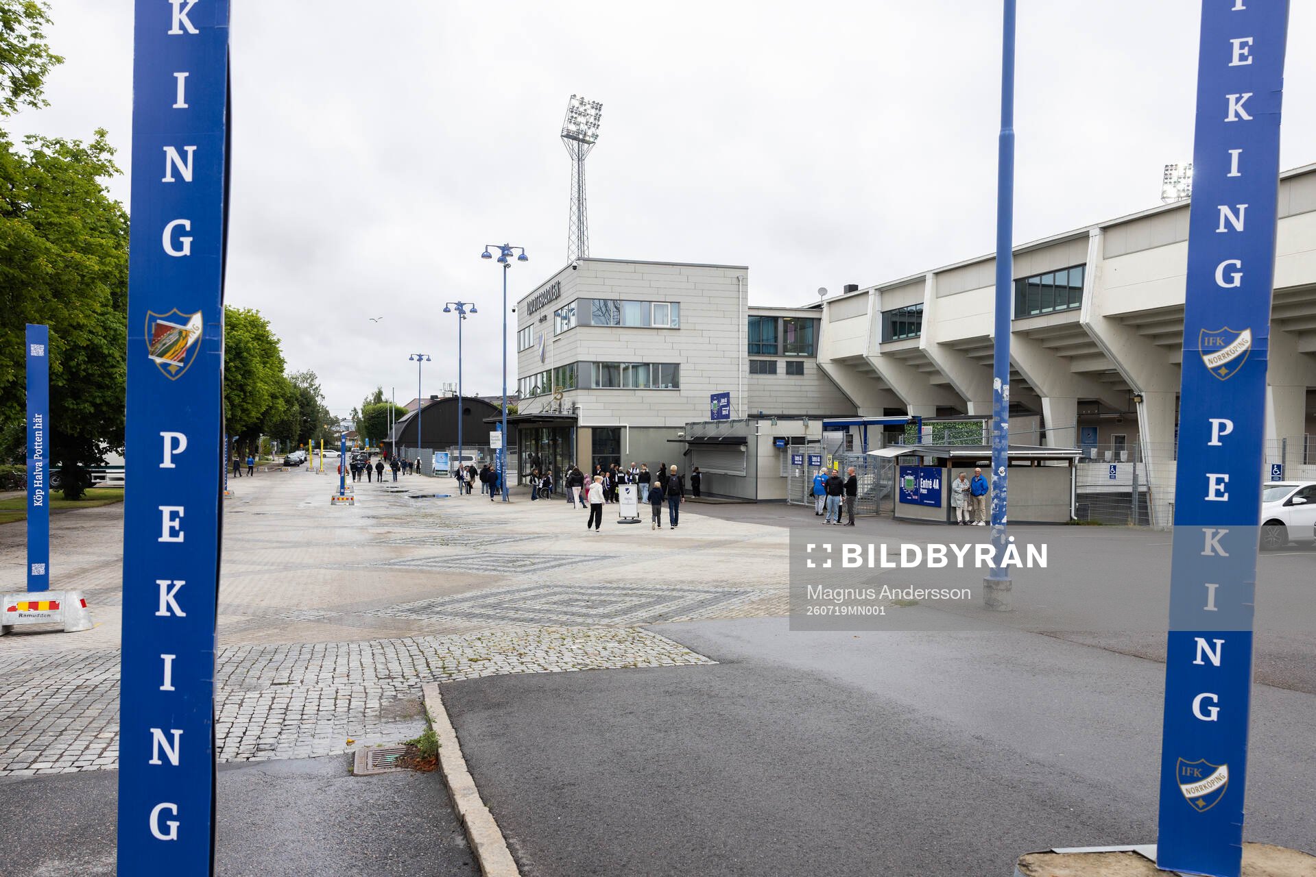 Exteriör vy av Norrköpings Idrottspark
