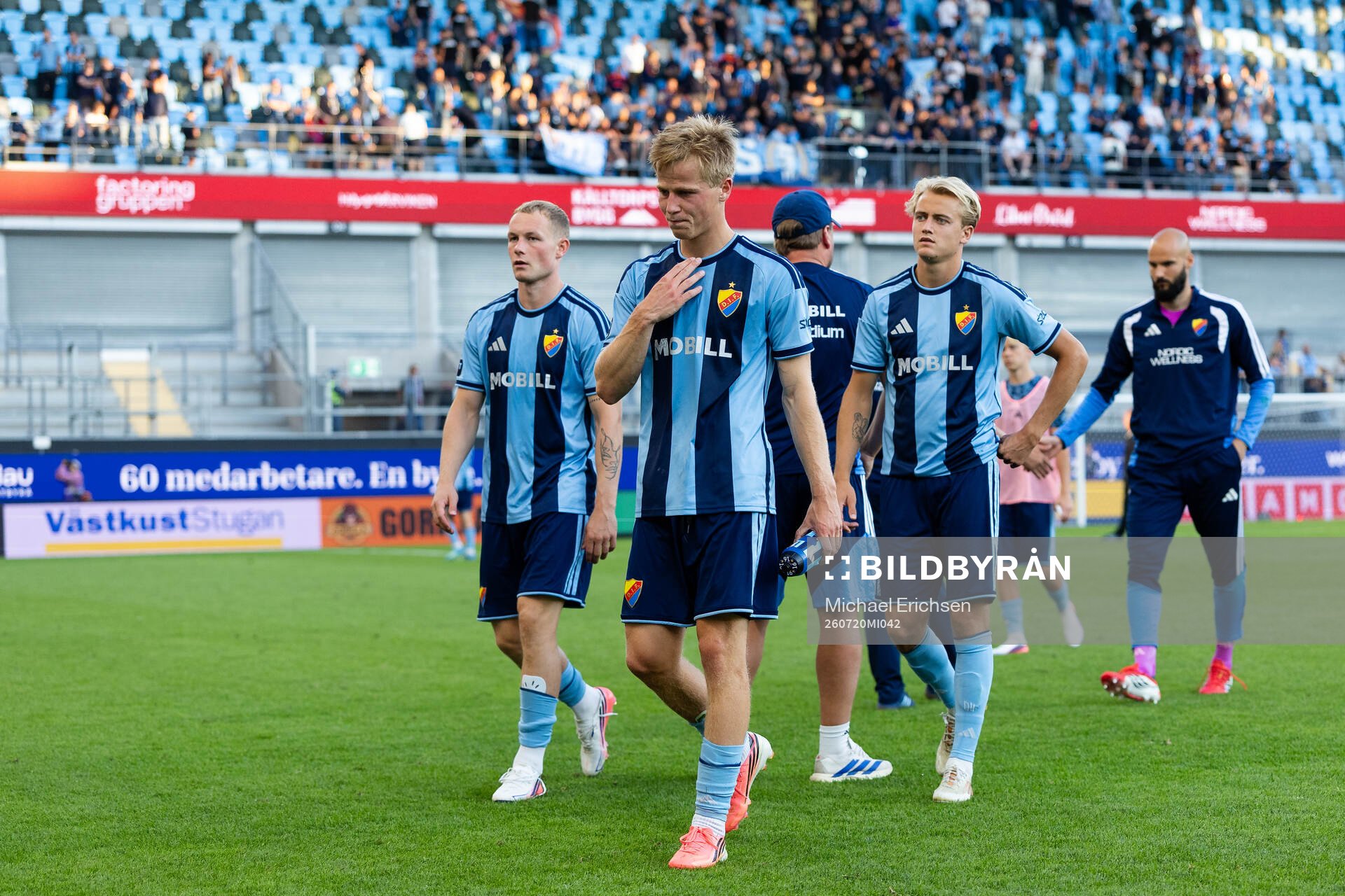 Djurgårdens Kristian Lien, Bo Hegland och Oskar Fallenius