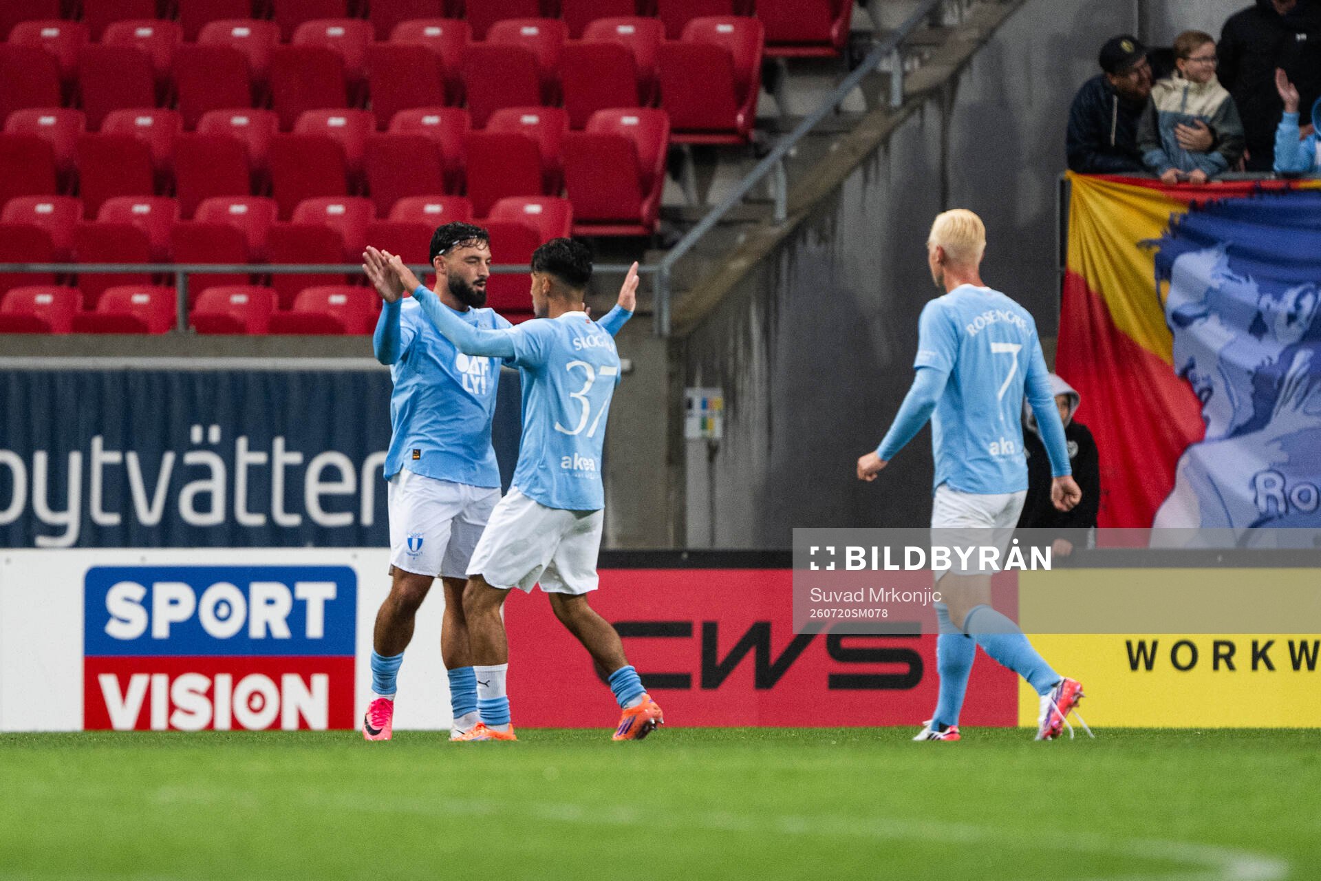 Malmö FFs Adrian Skogmar, Sead Haksabanovic och Otto