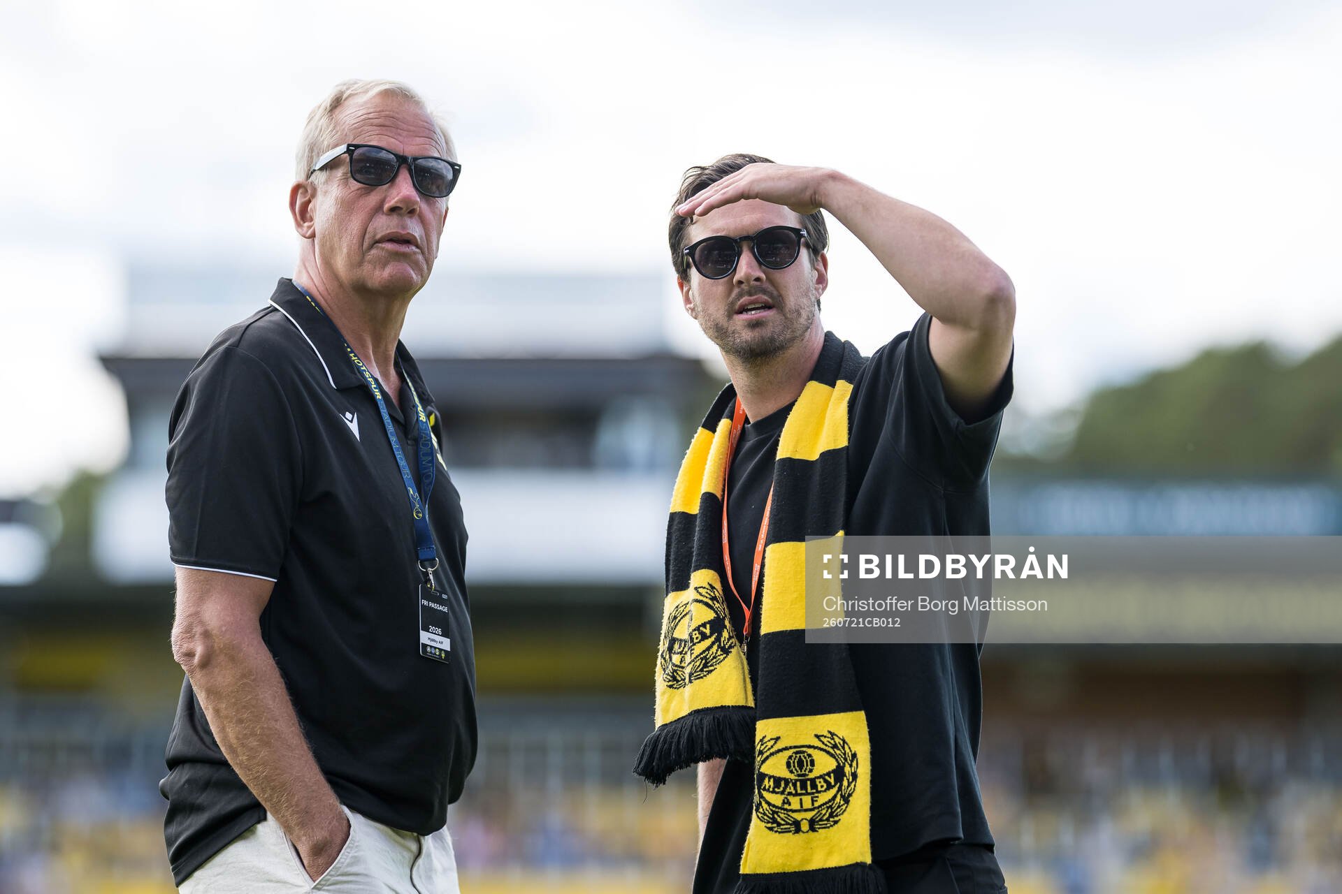 Sports director Hasse Larsson and club manager Jacob