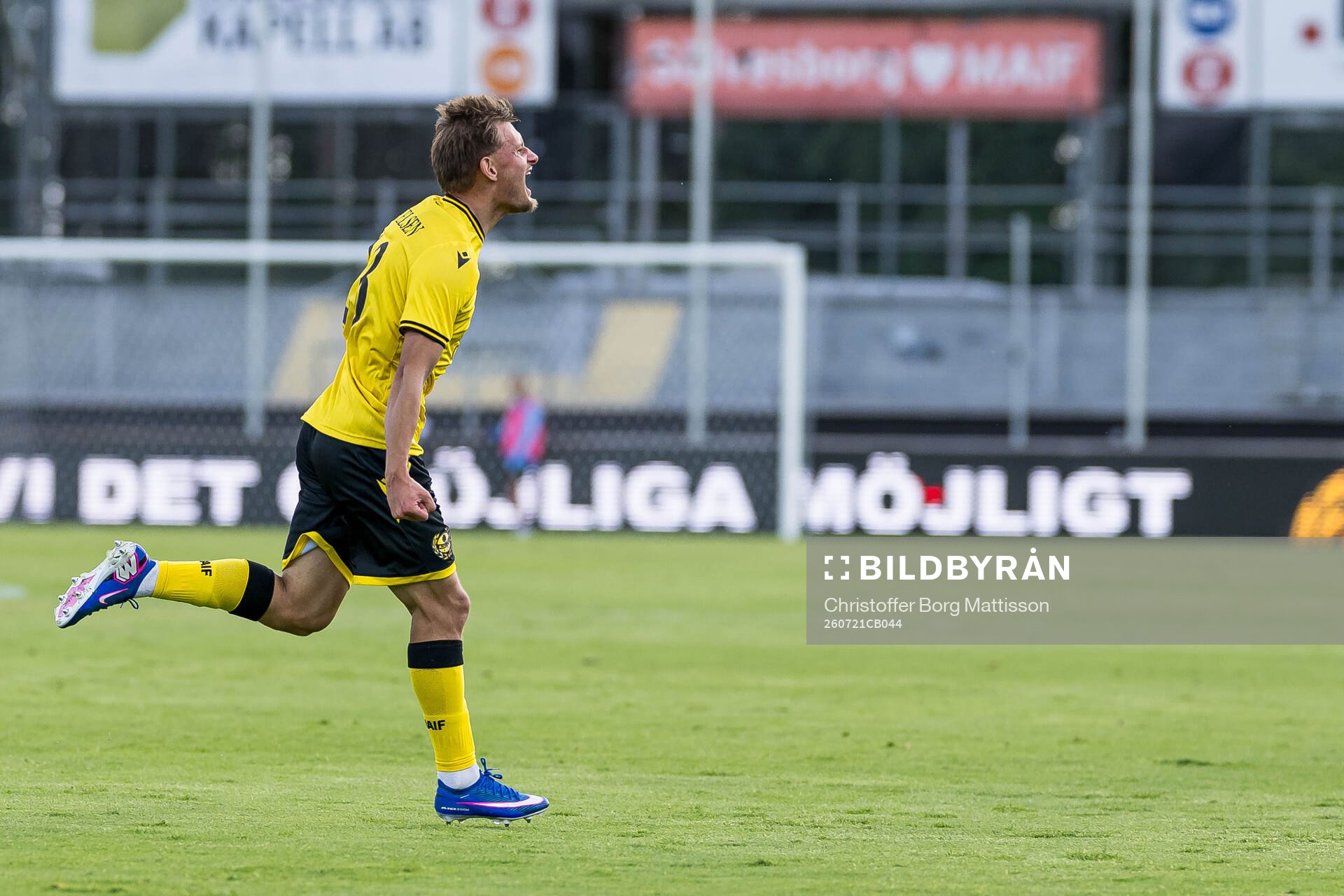 Aki Samuelsen of Mjällby celebrates
