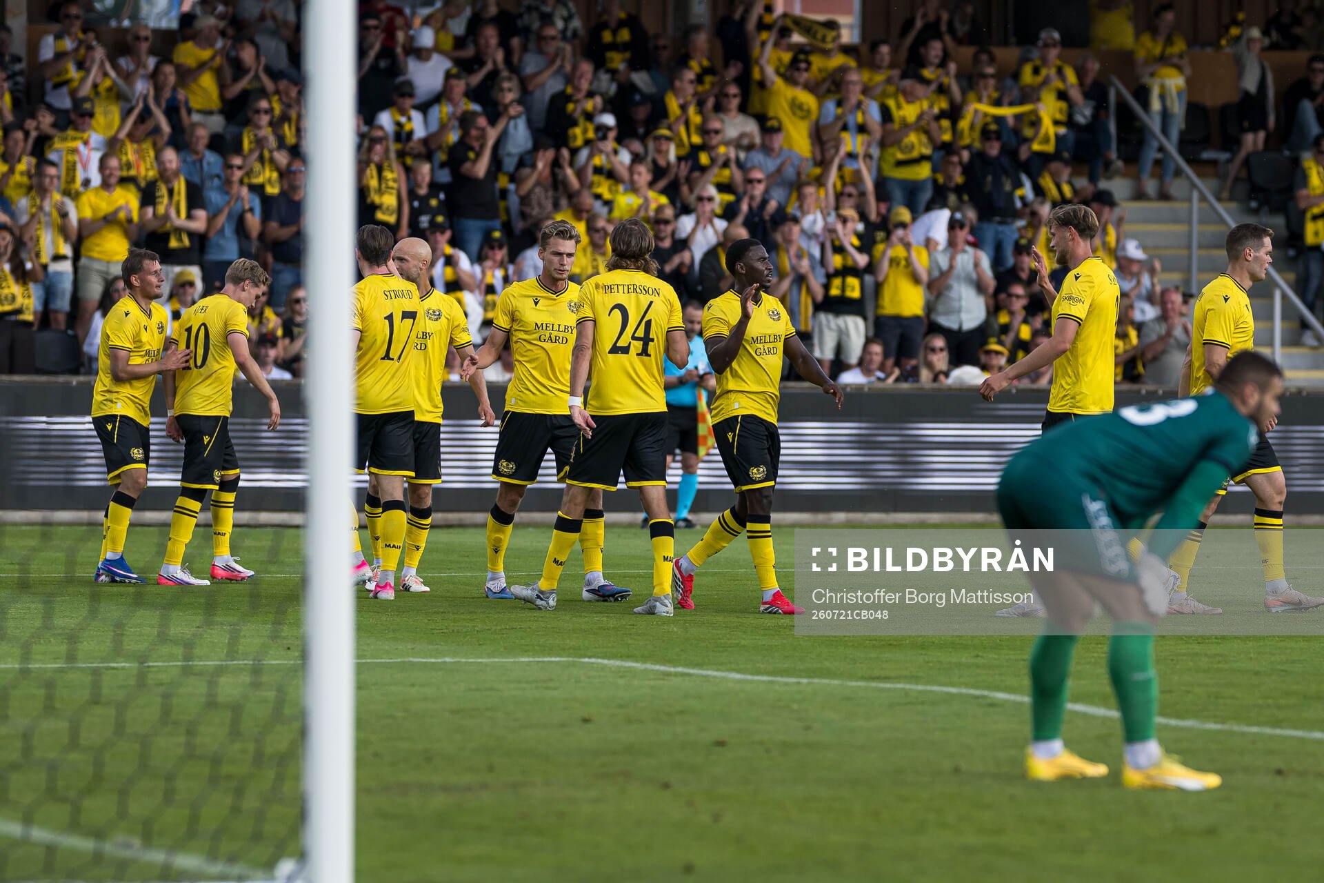 Aki Samuelsen of Mjällby celebrates