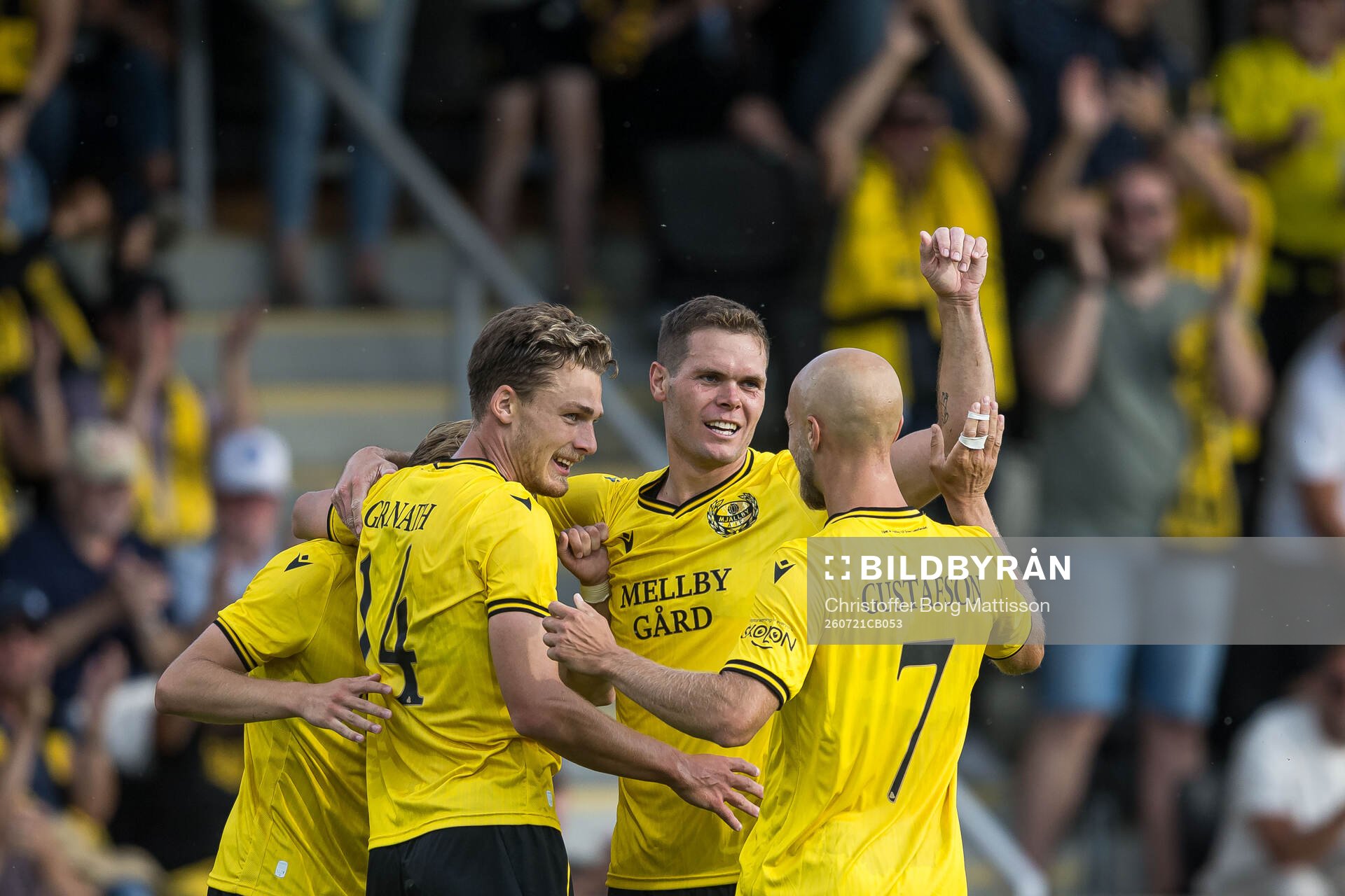 Jacob Bergström of Mjällby celebrates