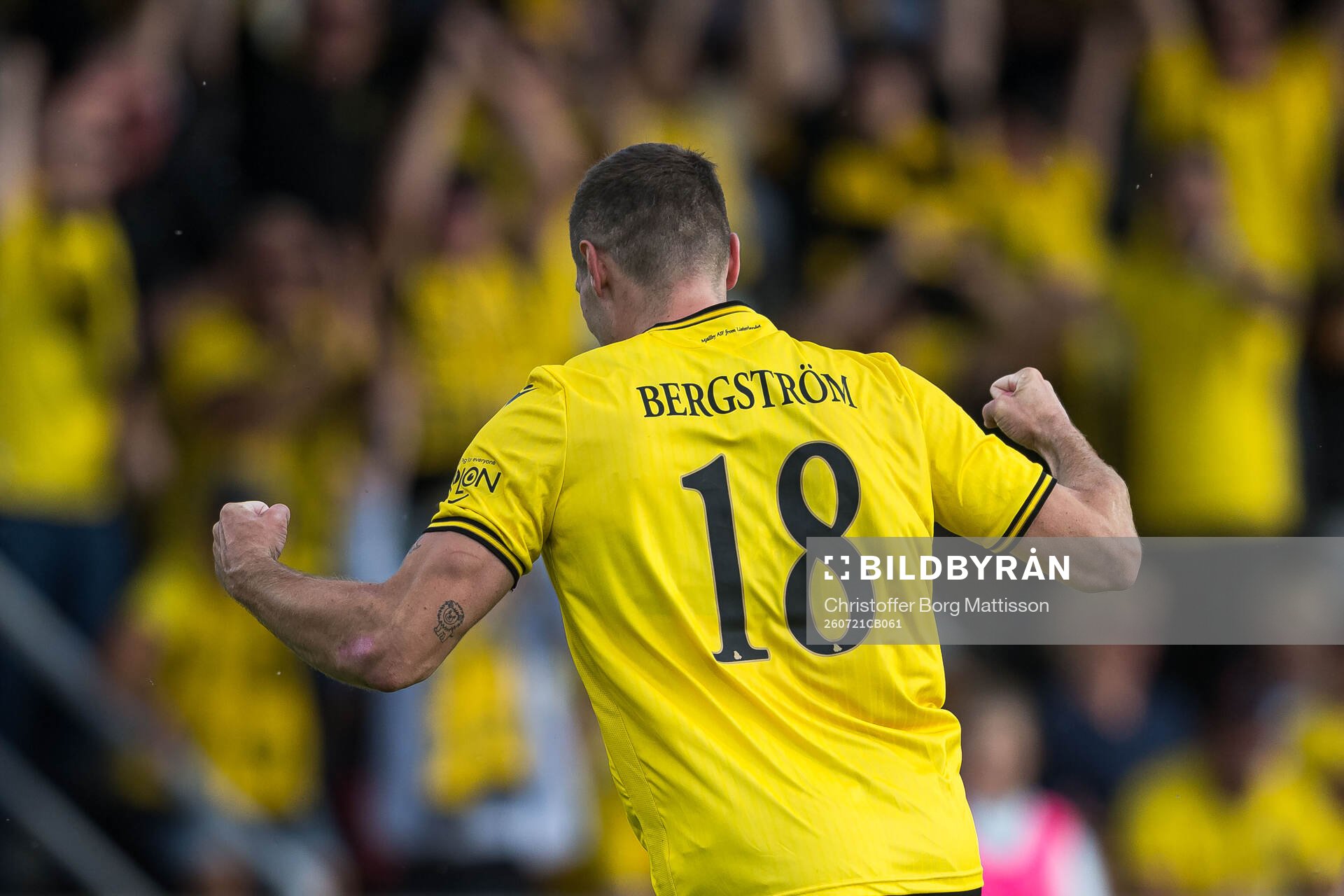 Jacob Bergström of Mjällby celebrates