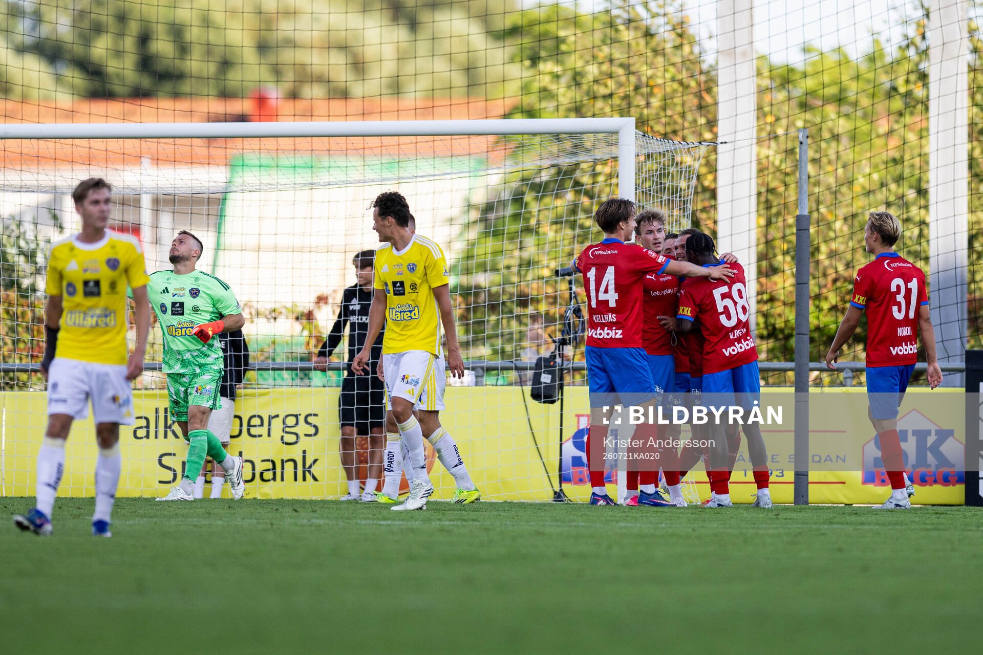 Helsingborgs spelare jublar