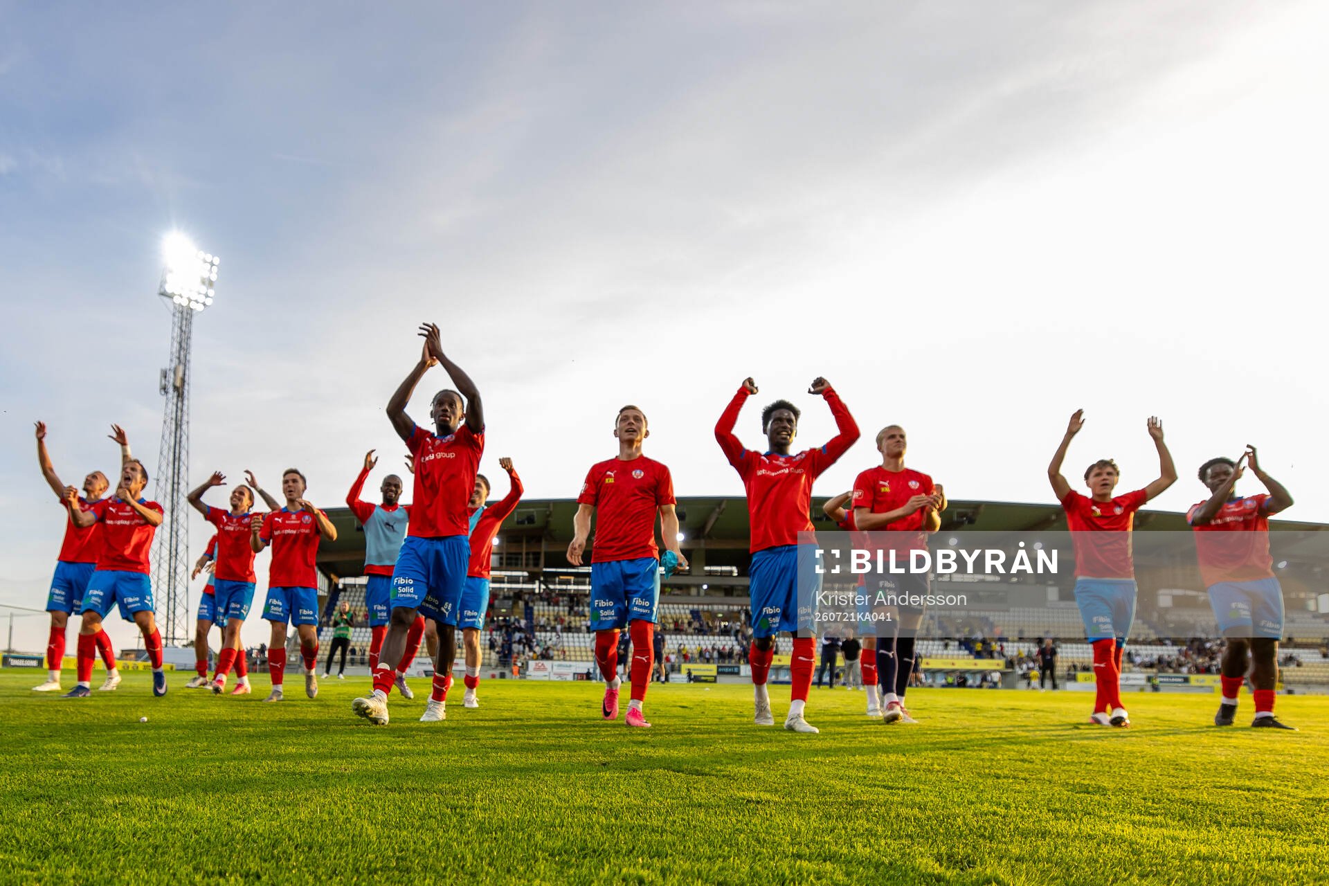Helsingborgs spelare jublar