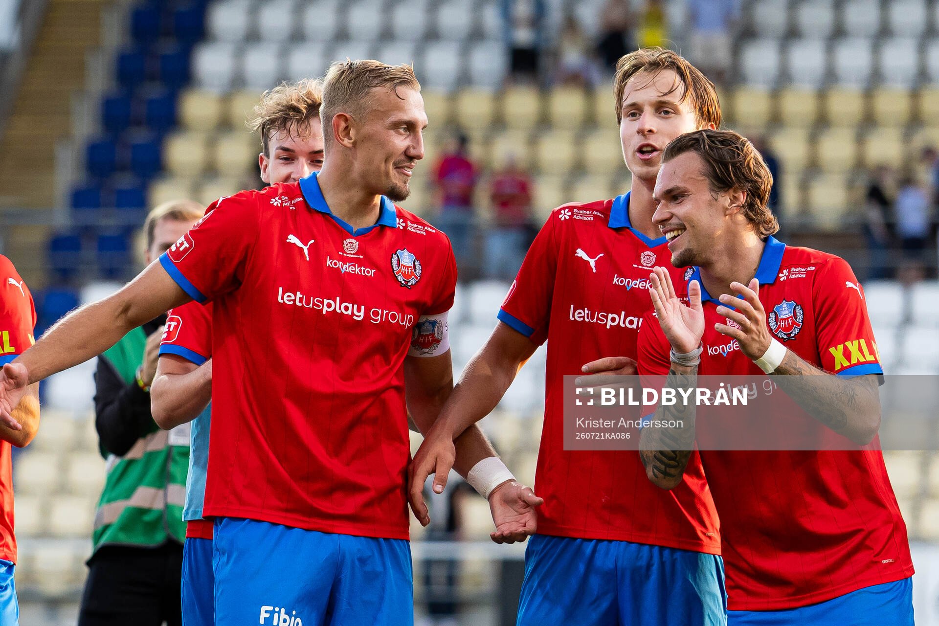 Helsingborgs Jakob Voelkerling Persson, Lukas Kjellnäs och