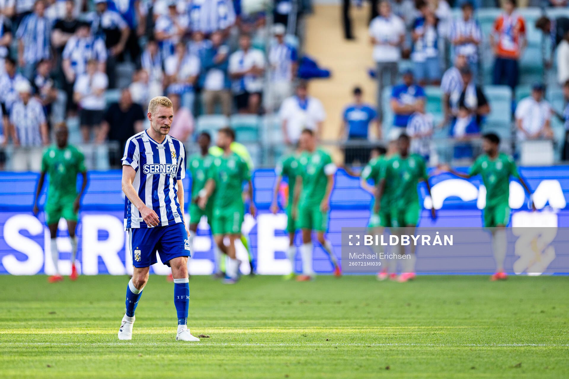 Adam Bergmark Wiberg of IFK Göteborg looks dejected