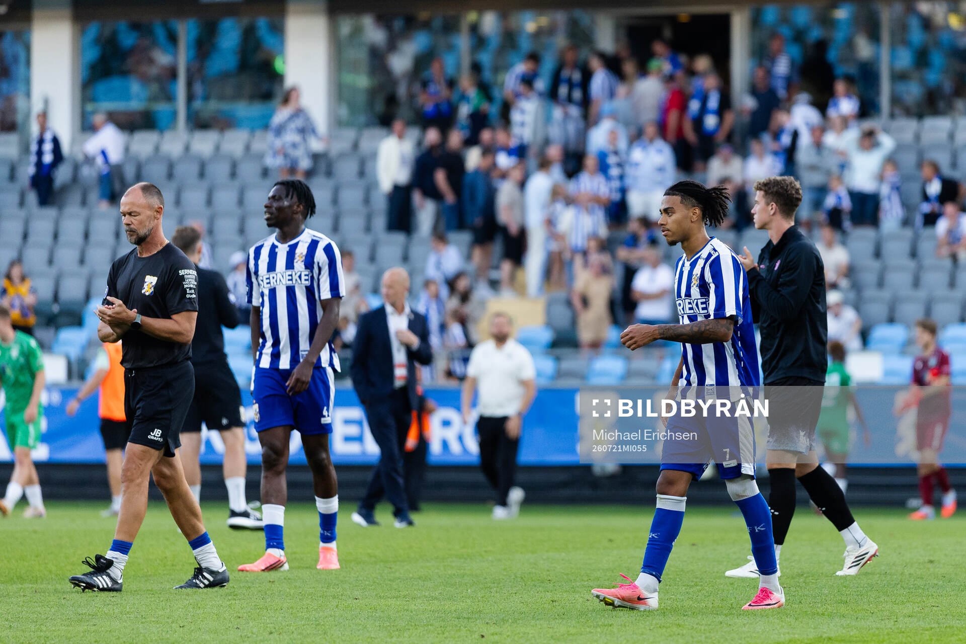 Assistant coach Joachim Björklund, Rockson Yeboah and