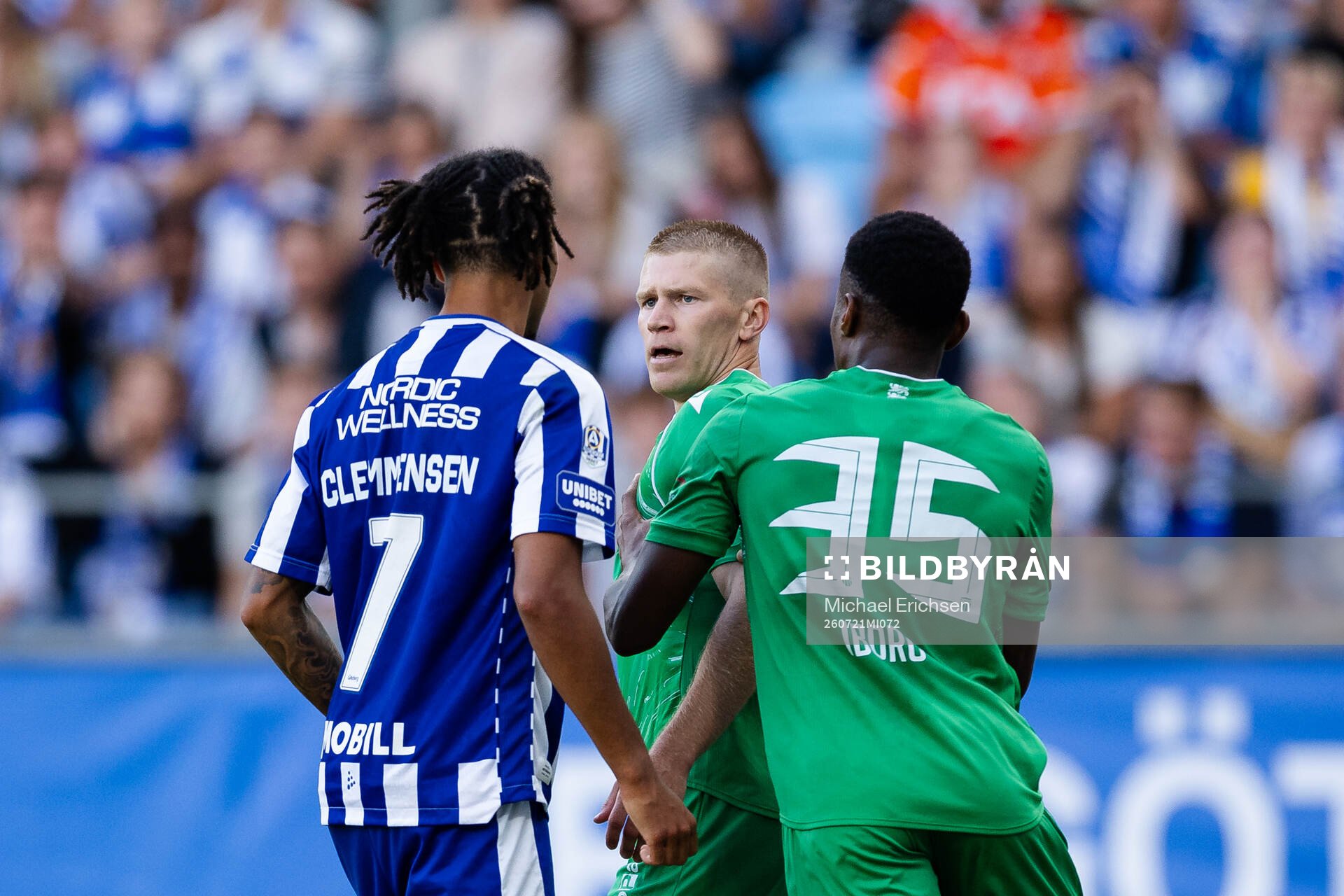 Sebastian Clemmensen of IFK Göteborg and Joseph Saliste of