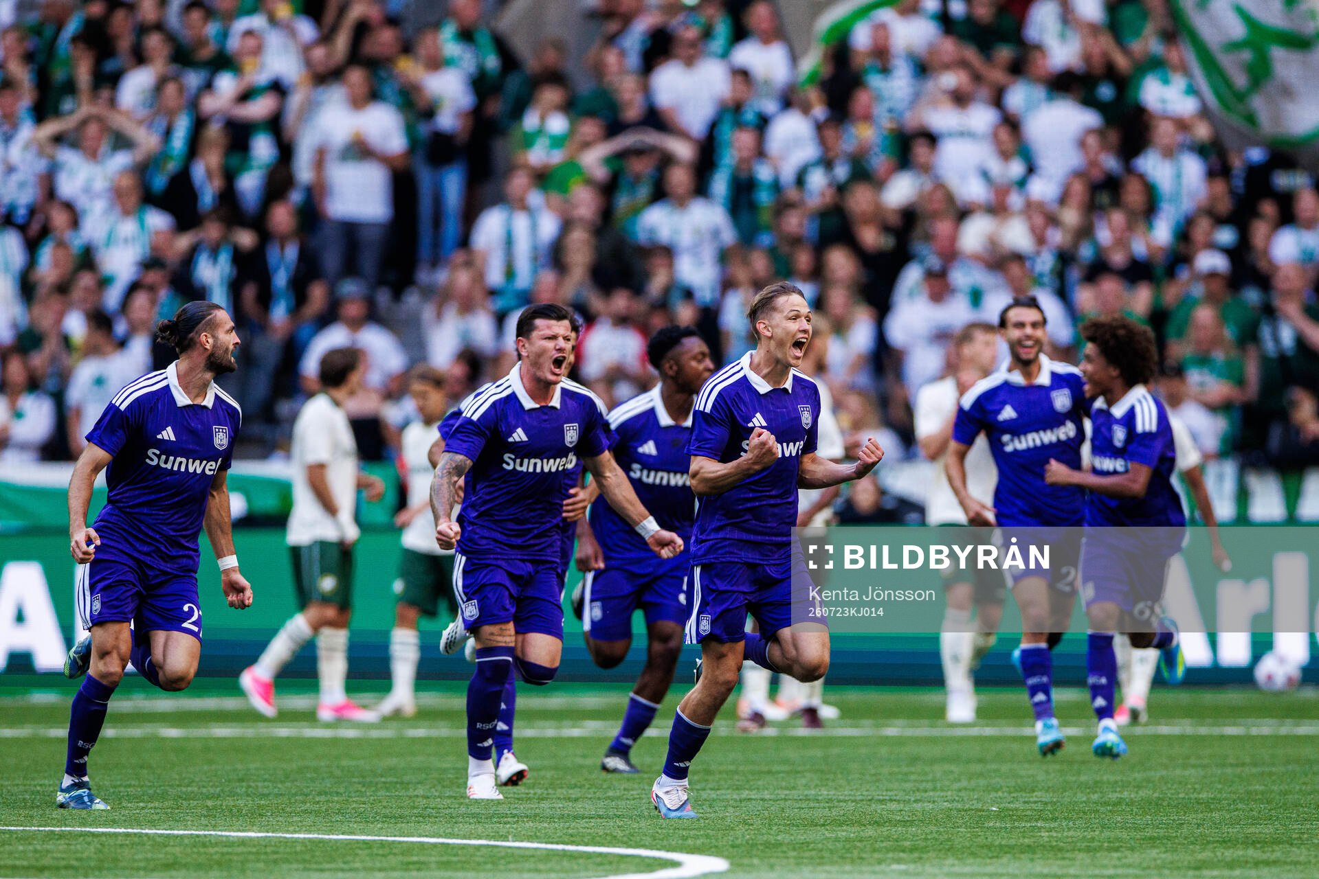 Danylo Sikan of Anderlecht celebrates