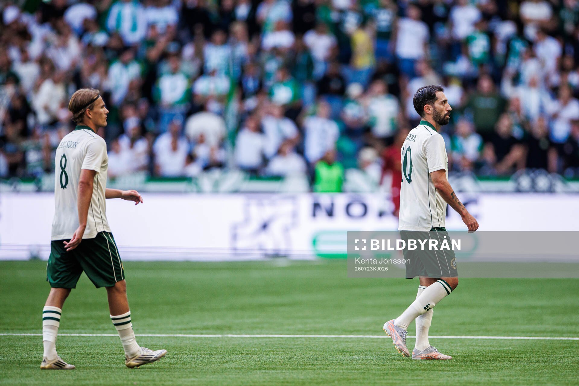 Nahir Besara and Markus Karlsson of Hammarby looks dejected