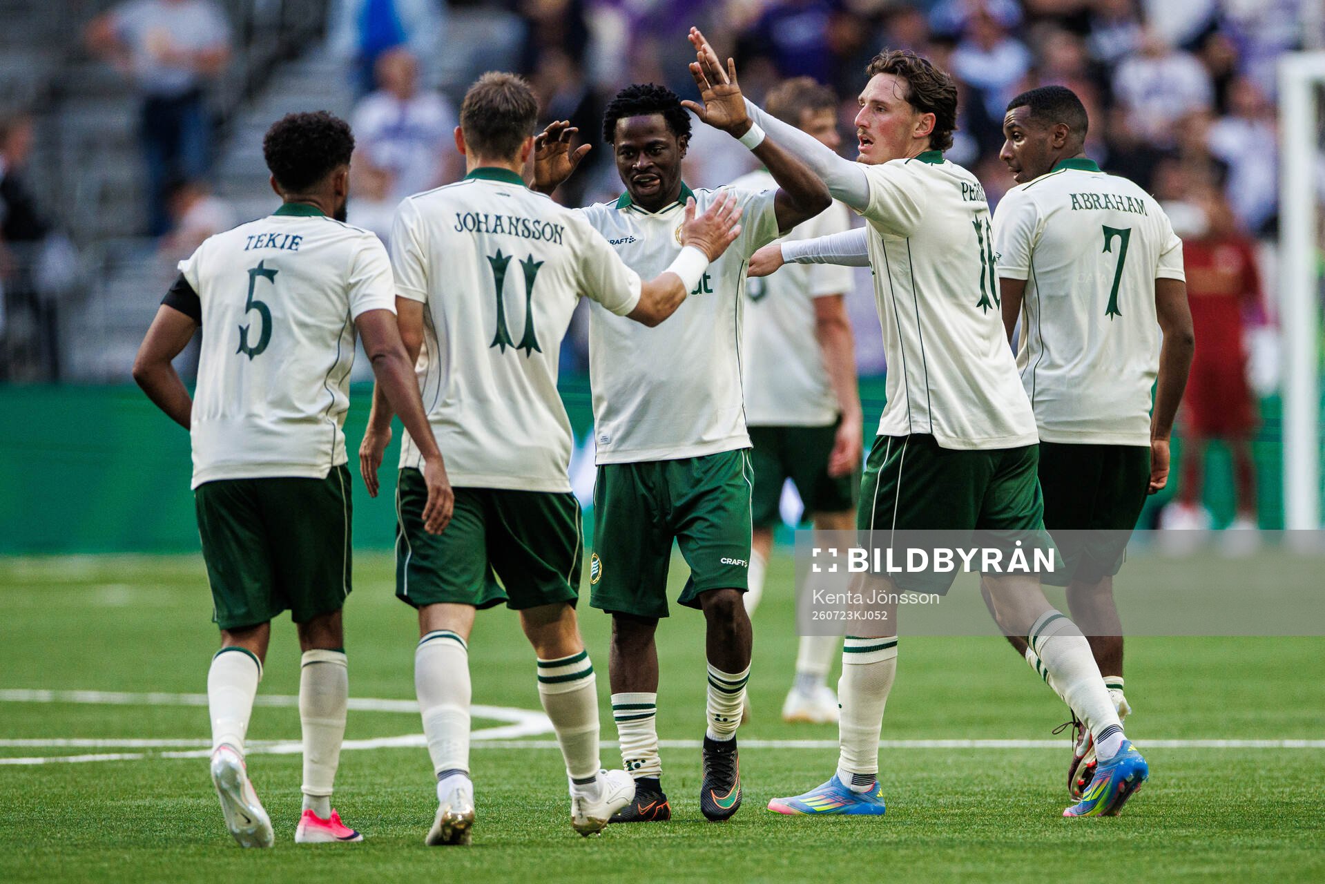 Frank Junior Adjei of Hammarby celebrates