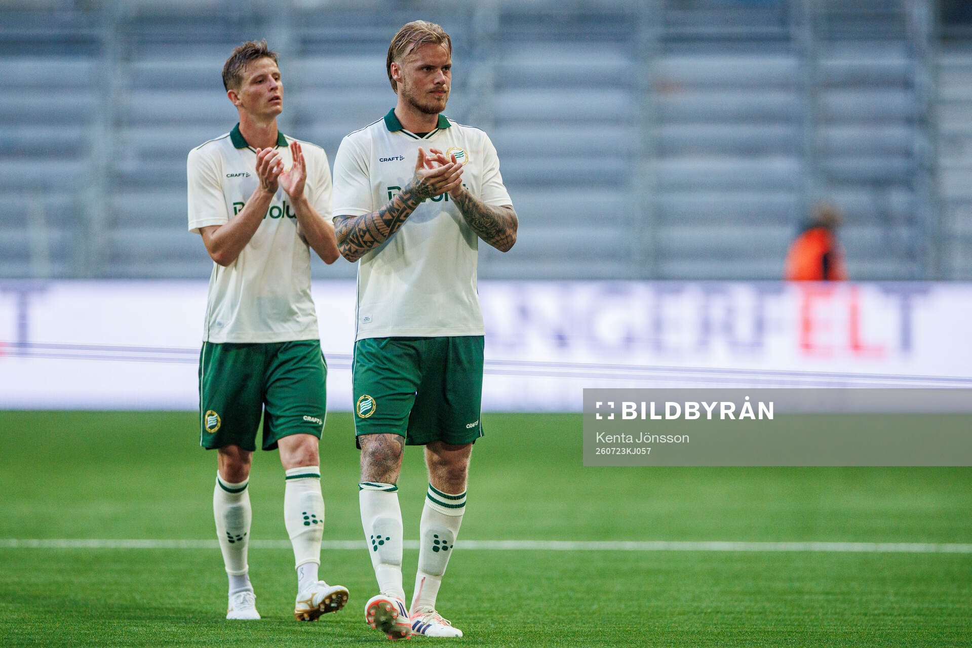 Frederik Winther and Victor Eriksson of Hammarby looks