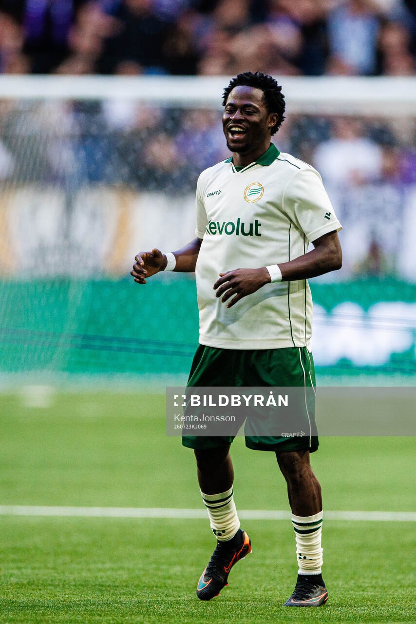 Frank Junior Adjei celebrates