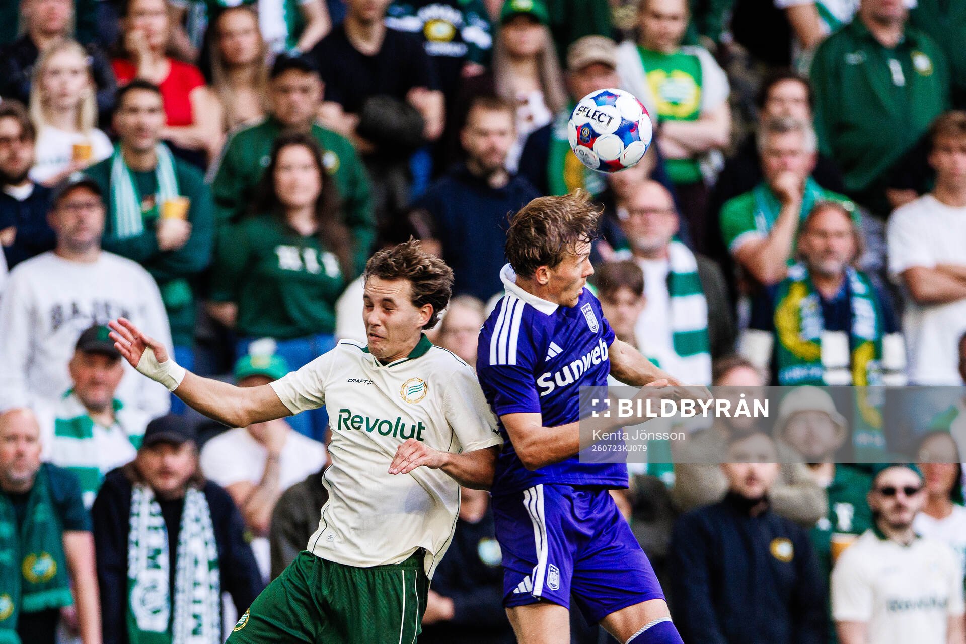 Hampus Skoglund of Hammarby and Ludwig Augustinsson of