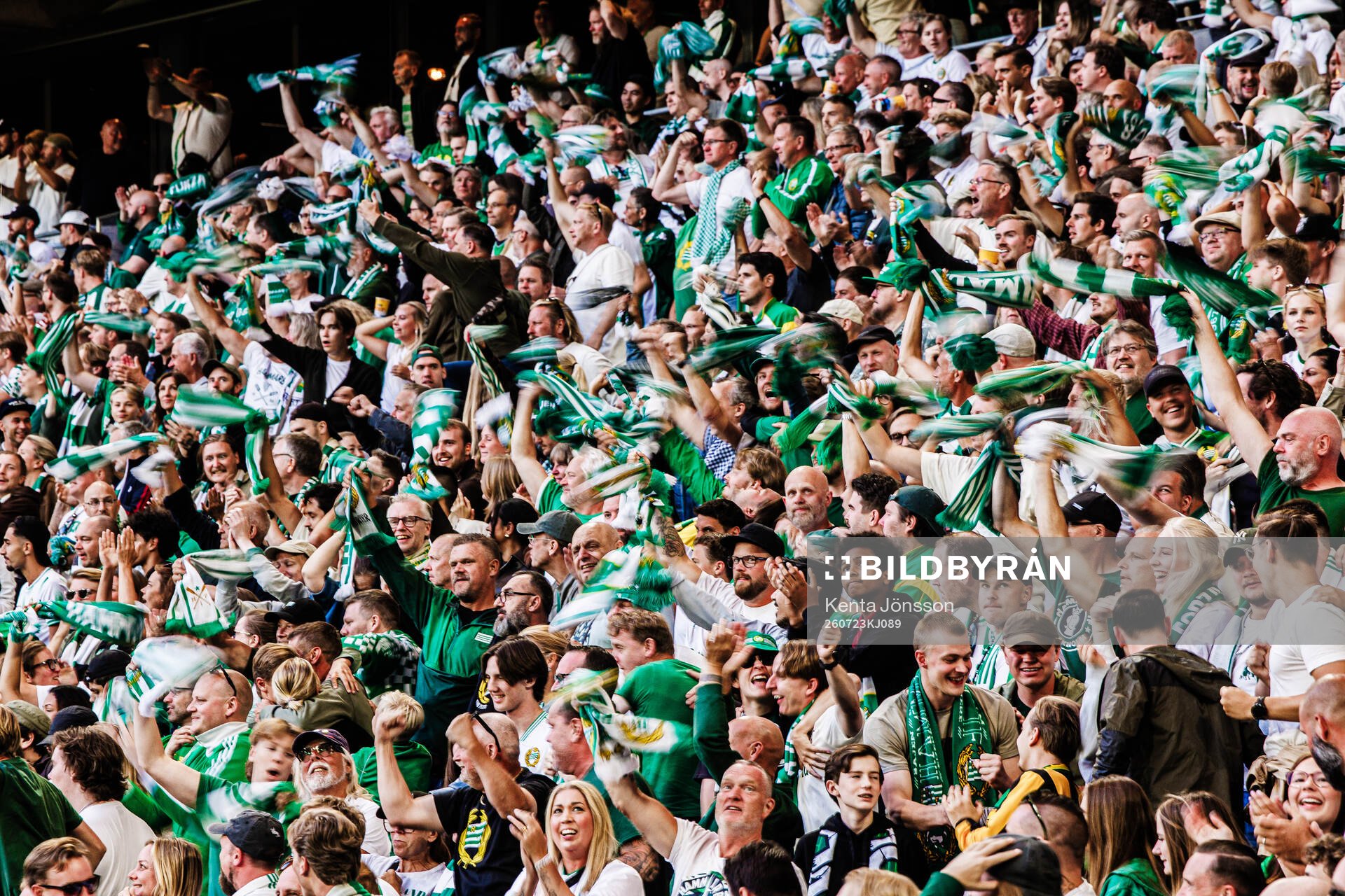 Supporters of Hammarby celebrates