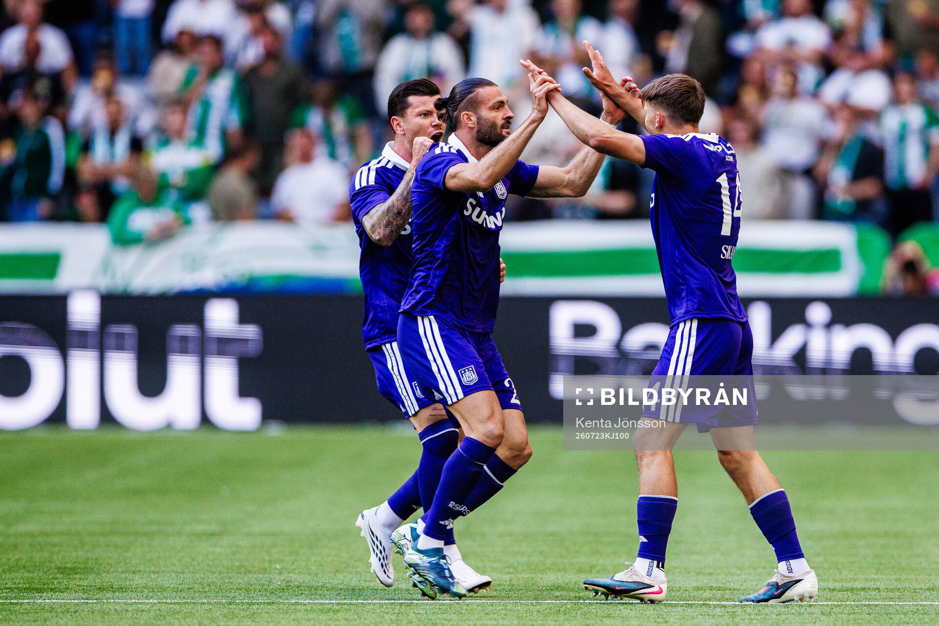 Danylo Sikan of Anderlecht celebrates