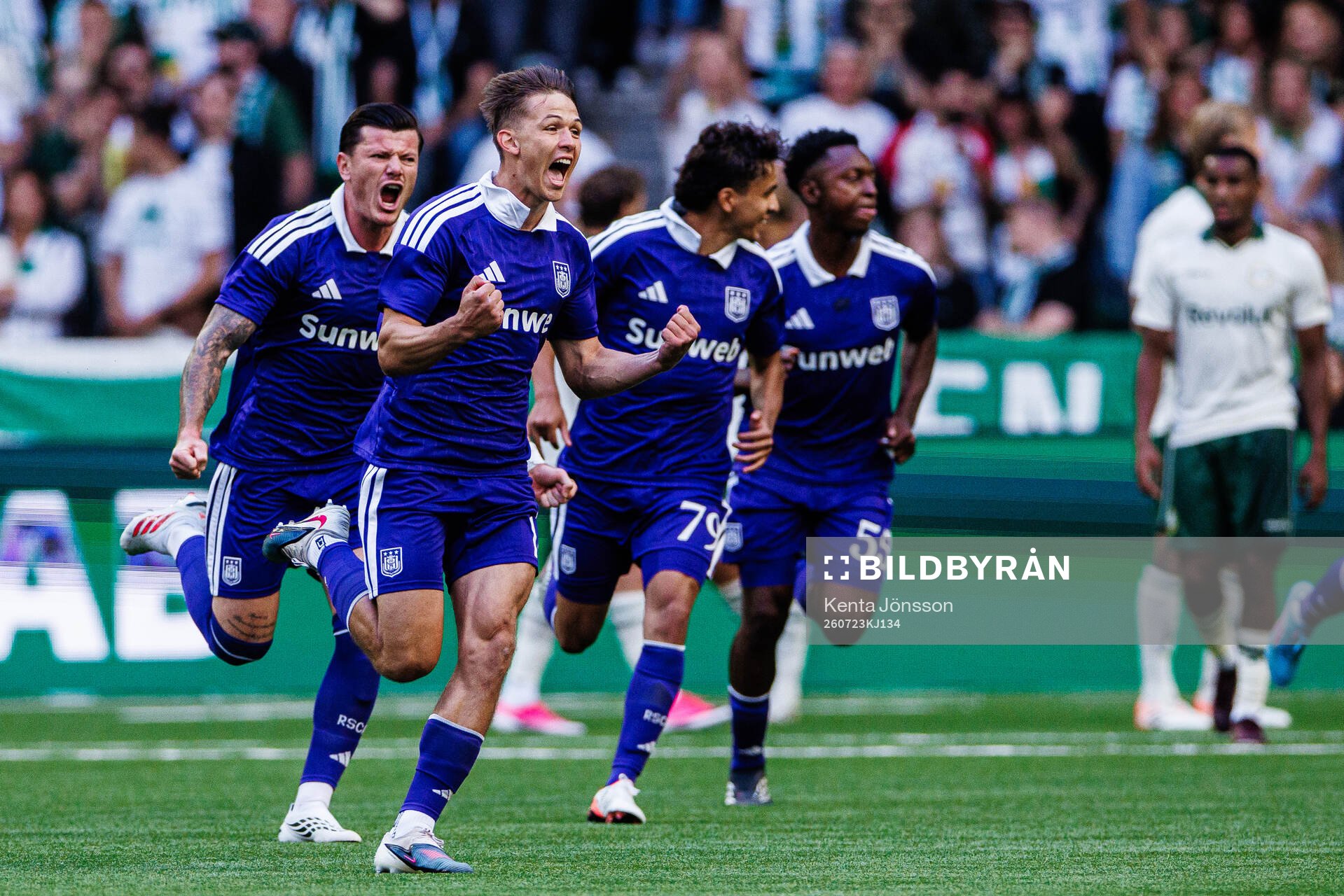 Danylo Sikan of Anderlecht celebrates