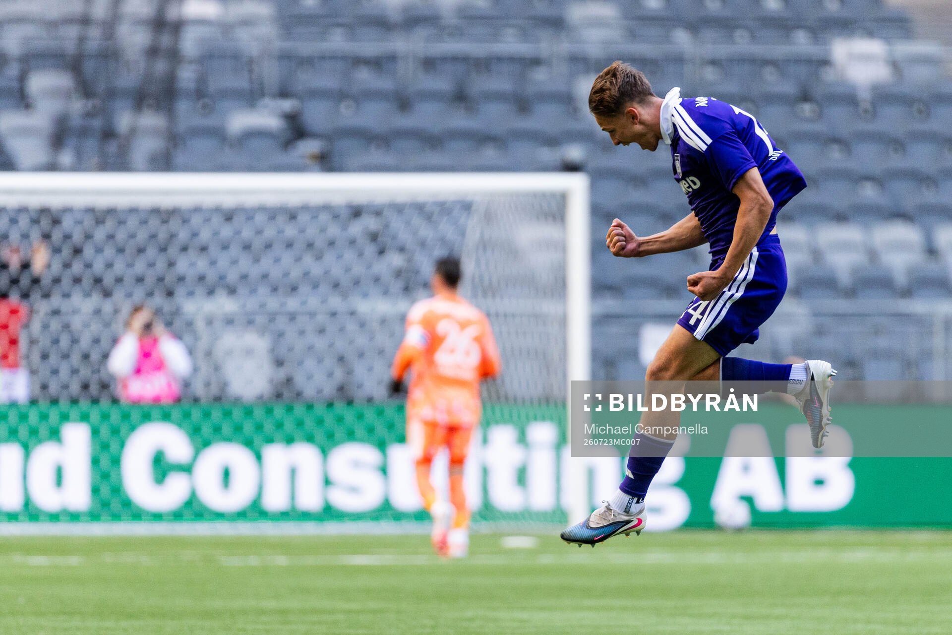 Danylo Sikan of Anderlecht celebrates