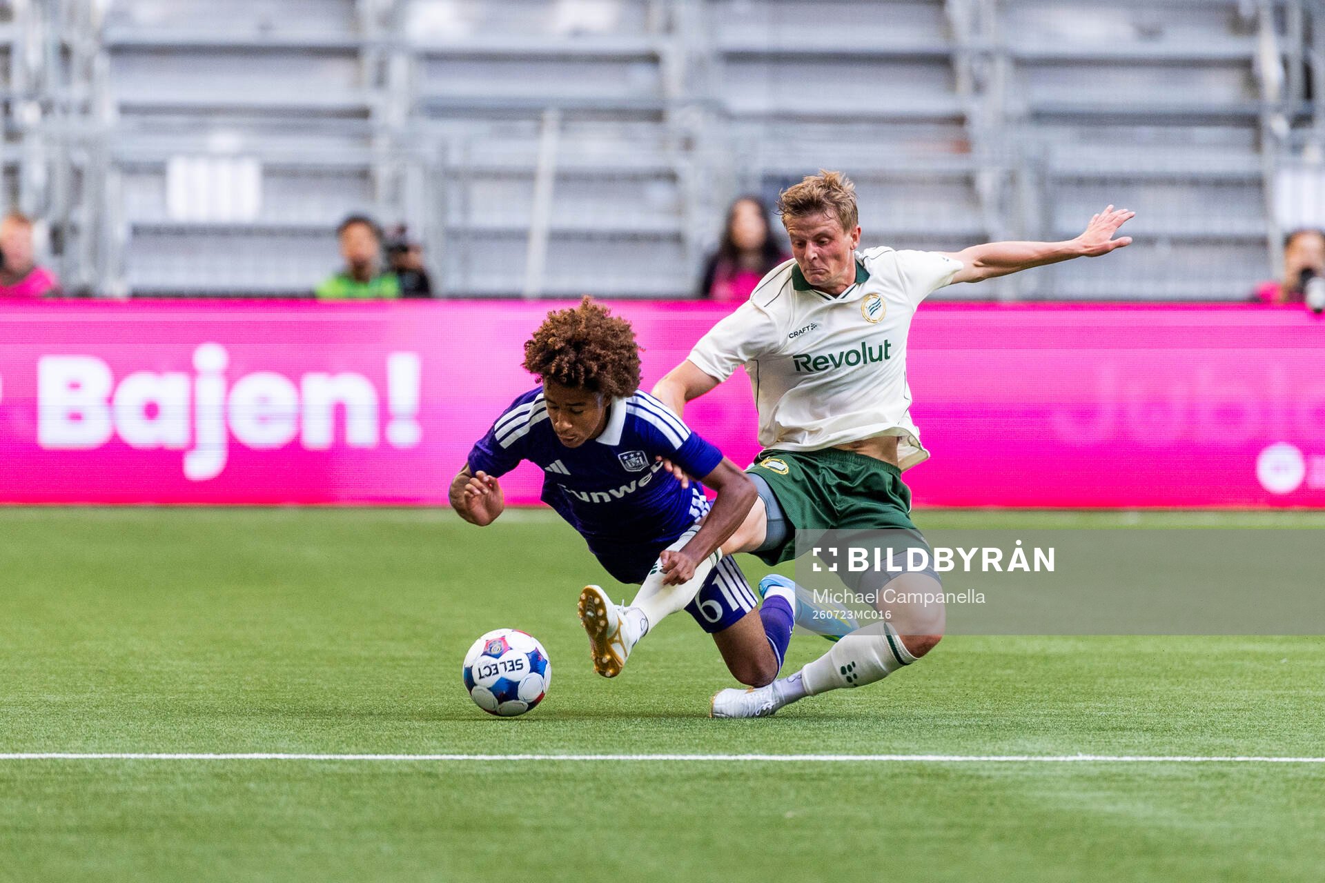 Joshua Nga Kana of Anderlecht and Frederik Winther of