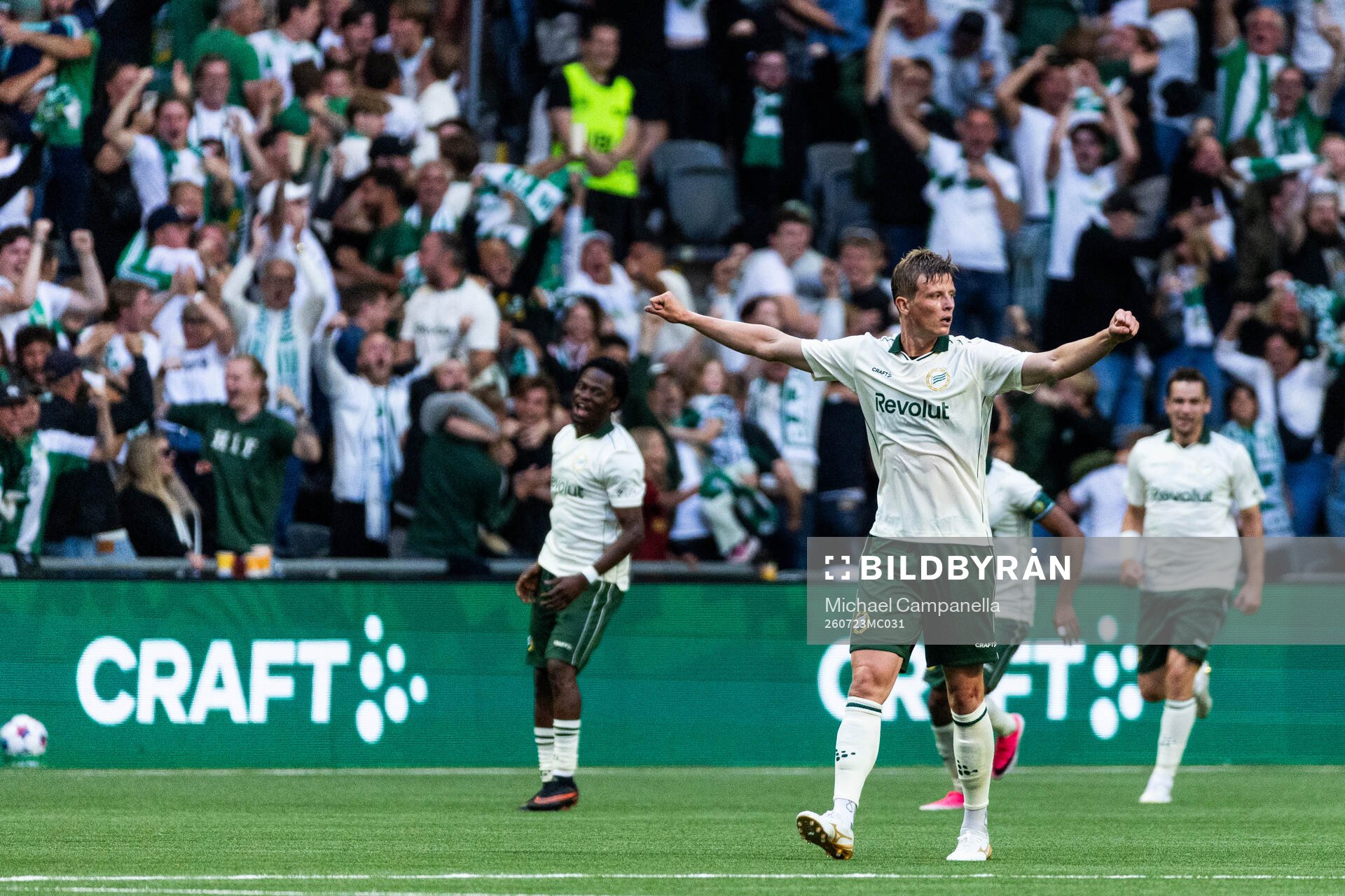 Frederik Winther of Hammarby celebrates