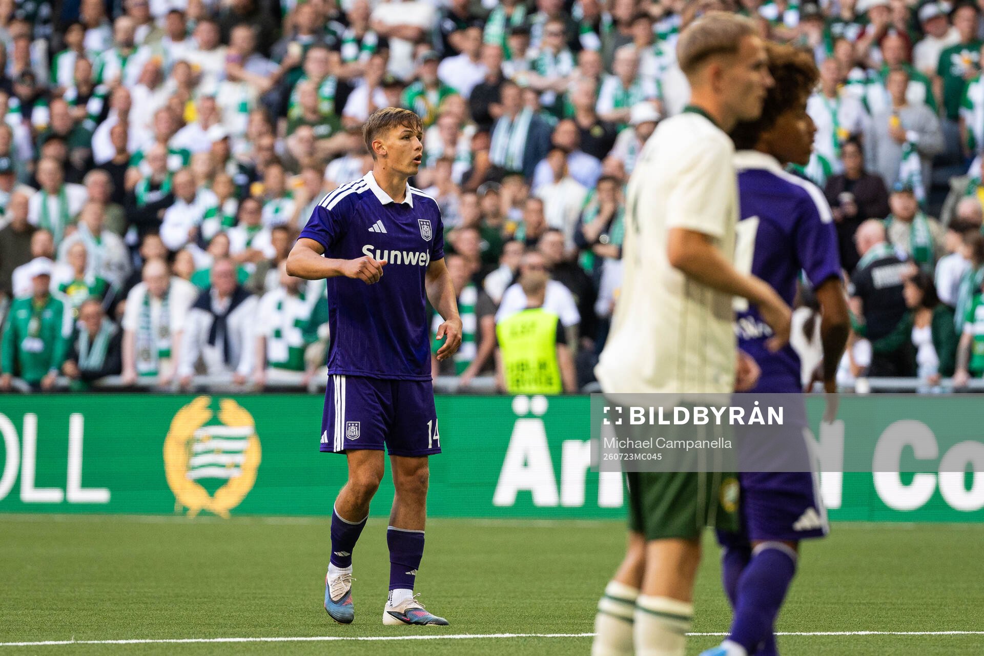 Danylo Sikan of Anderlecht scores 0-1