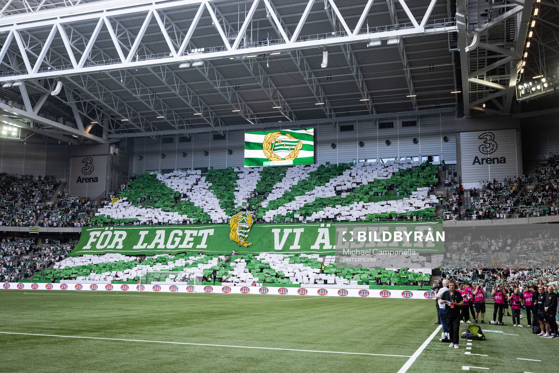 Hammarby supporters with tifo