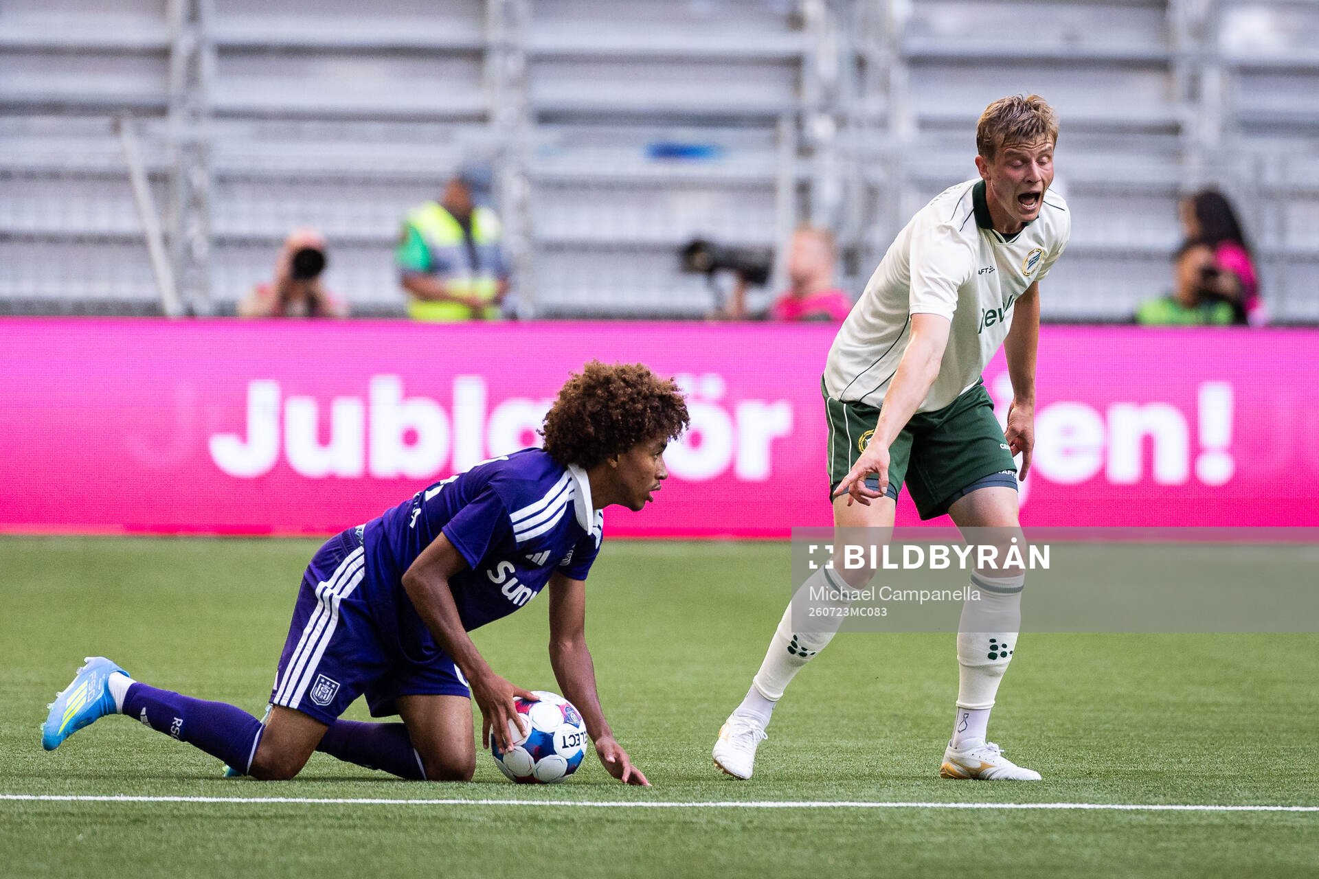 Joshua Nga Kana of Anderlecht and Frederik Winther of
