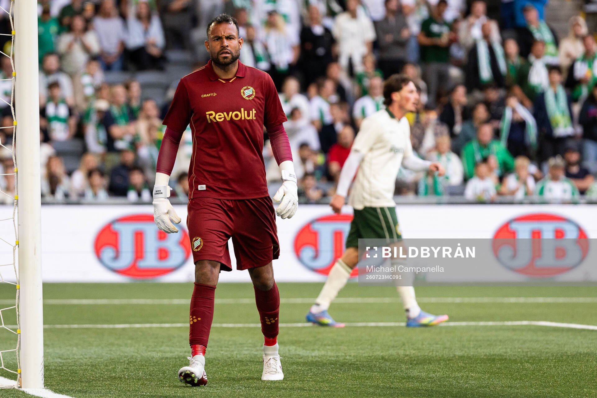Hammarby goalkeeper Warner Hahn