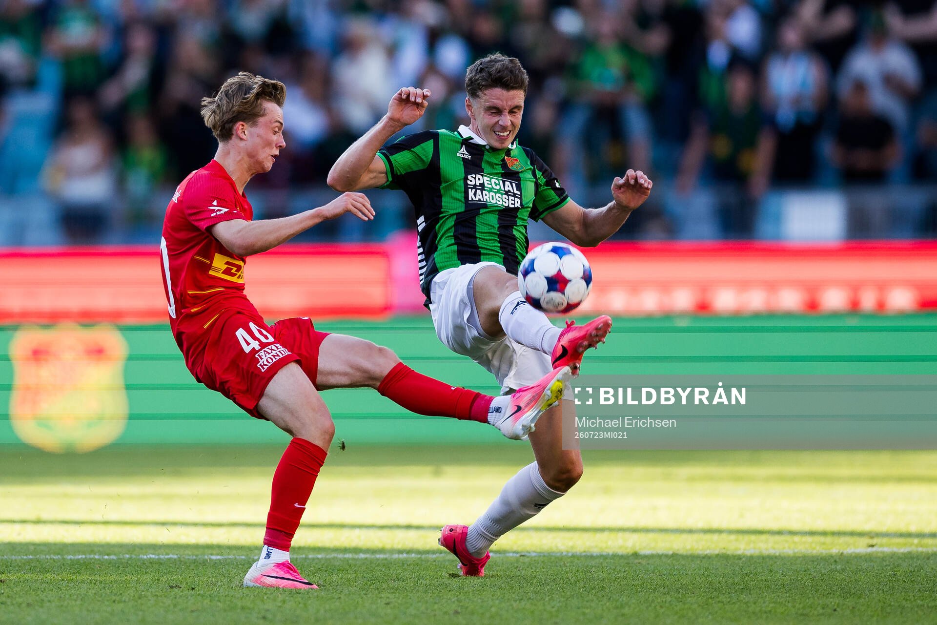 Hjalte Boe of FC Nordsjälland and Oskar Ågren of GAIS