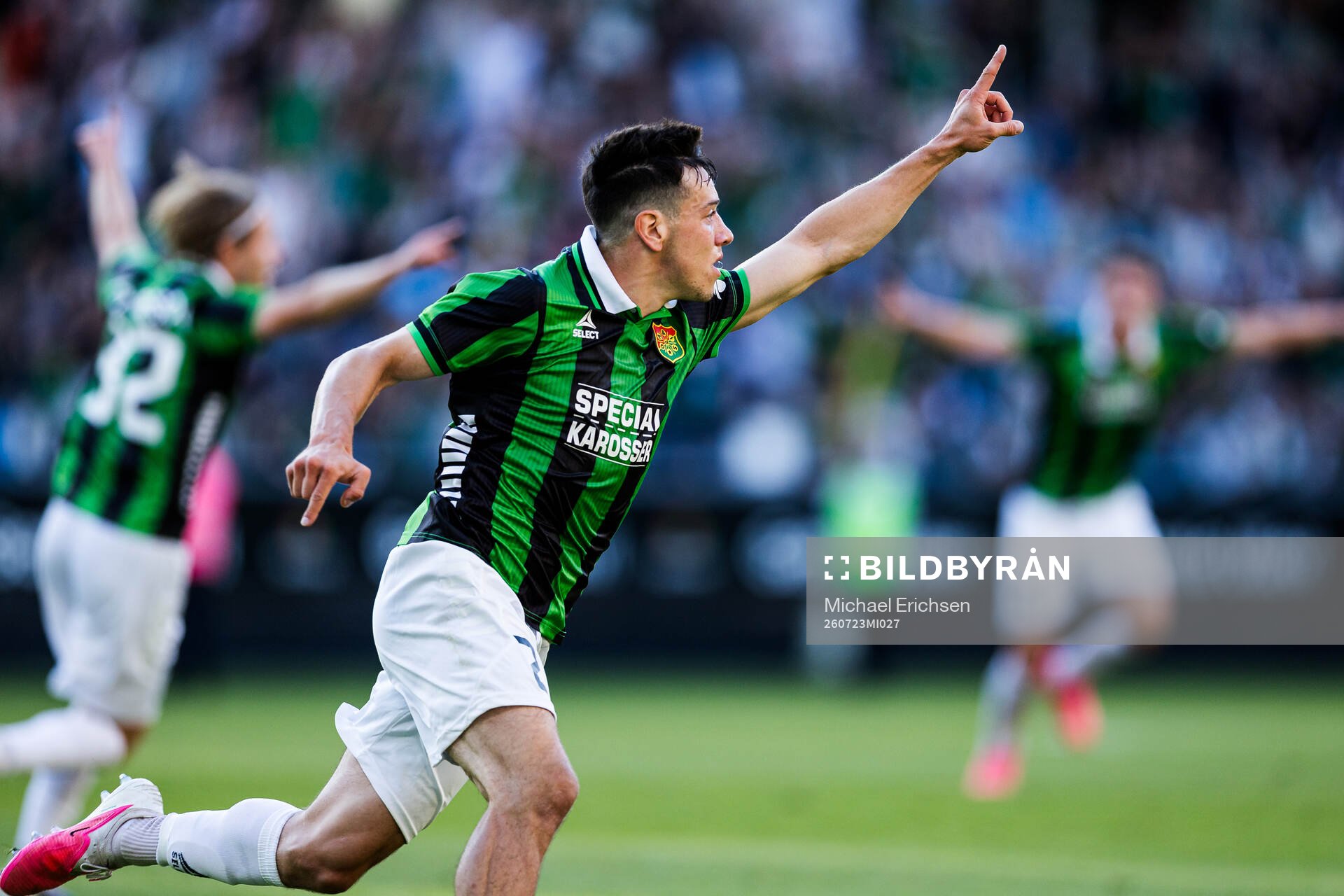 Matteo De Brienne of GAIS celebrates