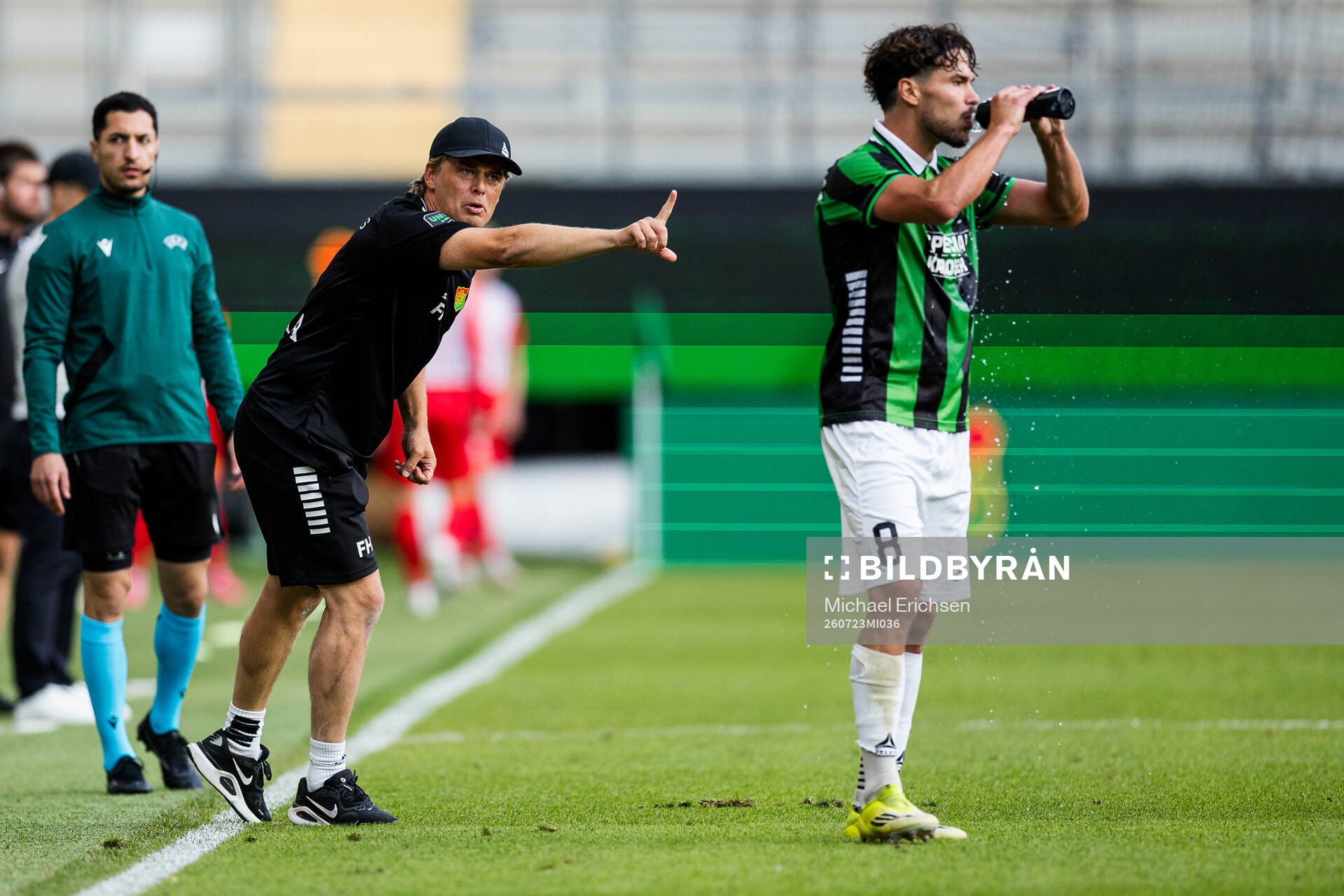 Coach Fredrik Holmberg and William Milovanovic of GAIS