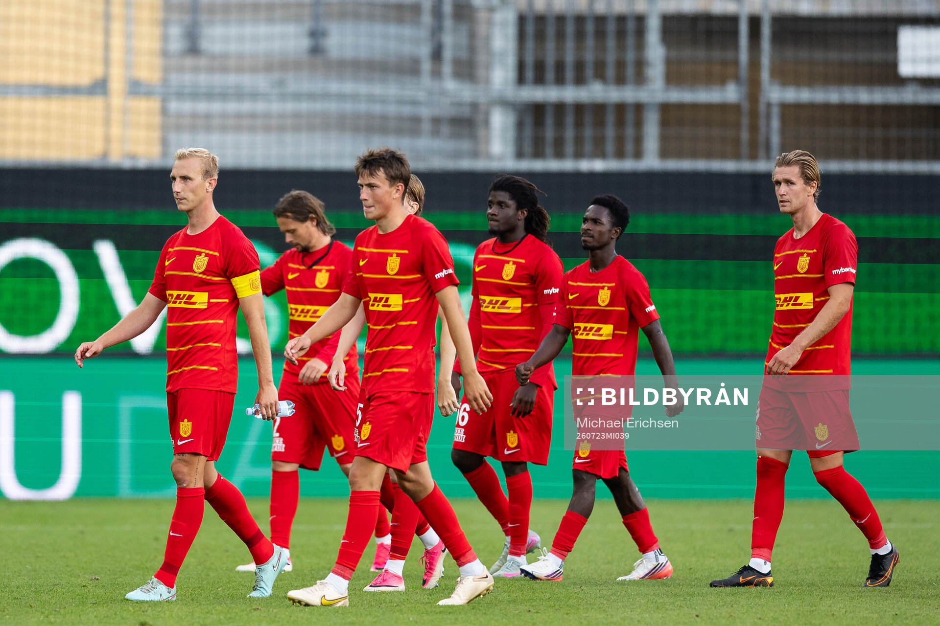 Players of of FC Nordsjälland look dejected