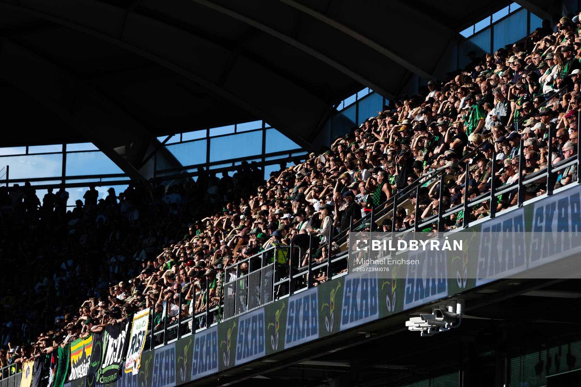 Spectators in the stands