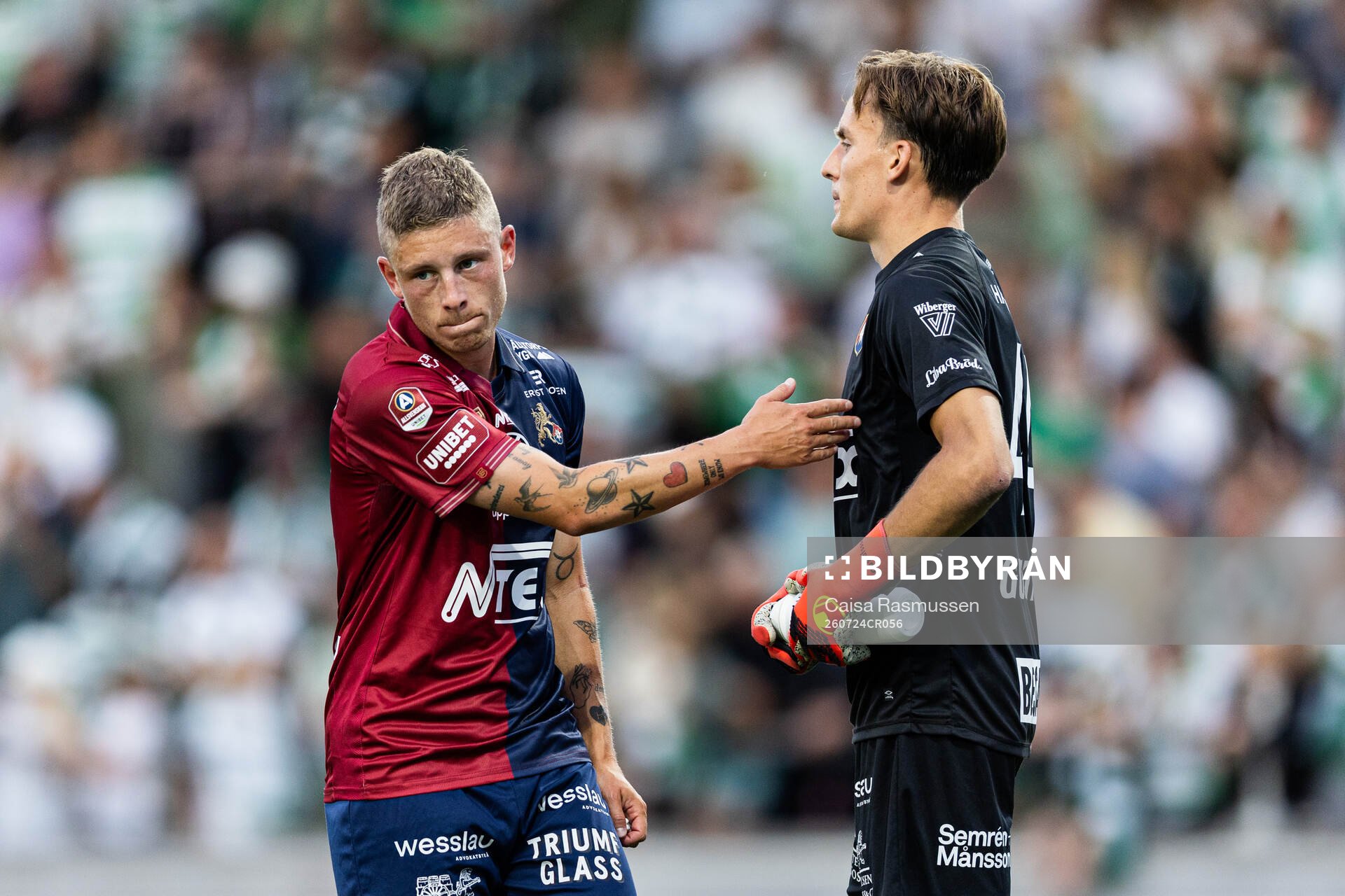 Örgrytes Anton Andreasson och målvakt Hampus Gustafsson