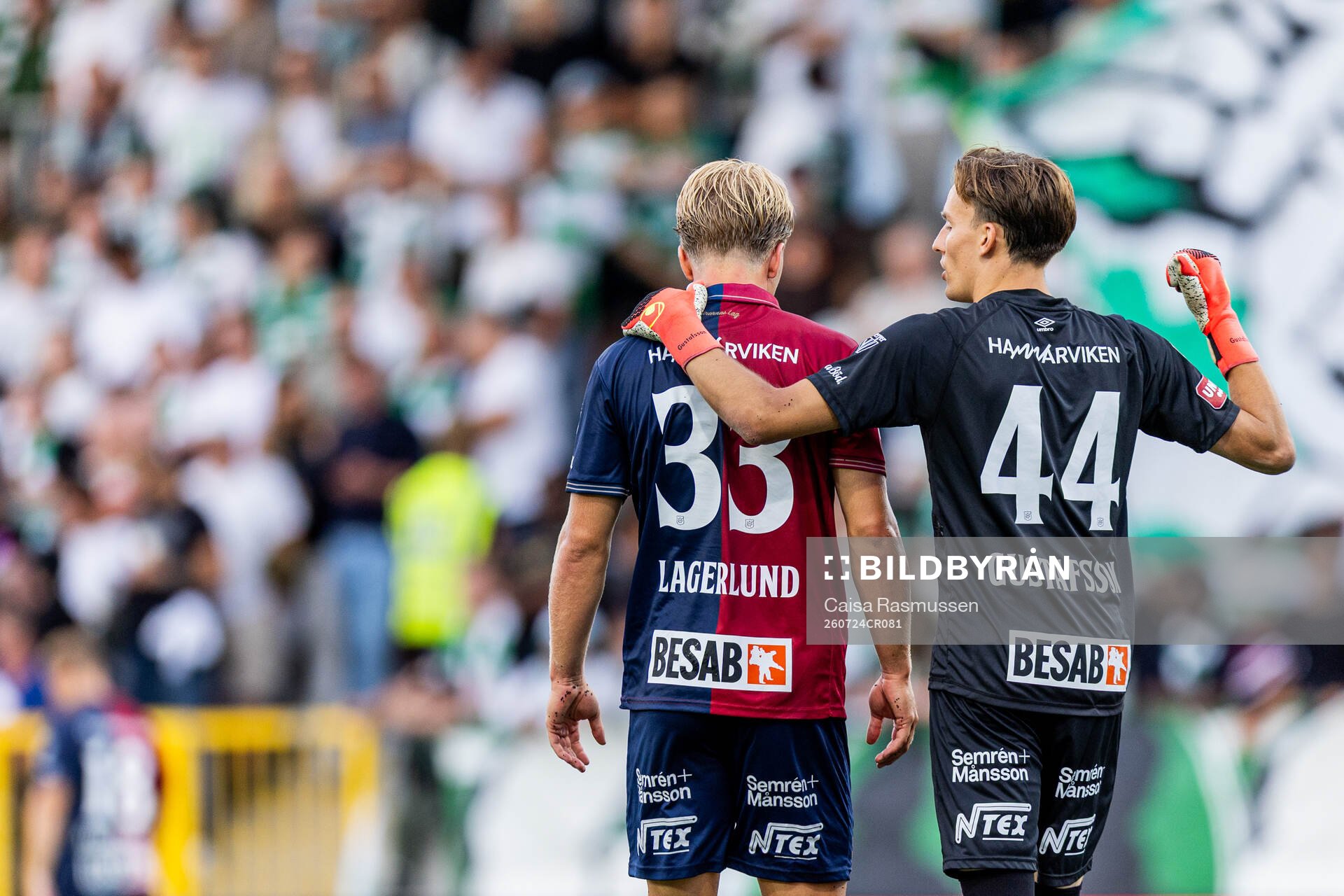 Örgrytes Sebastian Lagerlund och målvakt Hampus Gustafsson