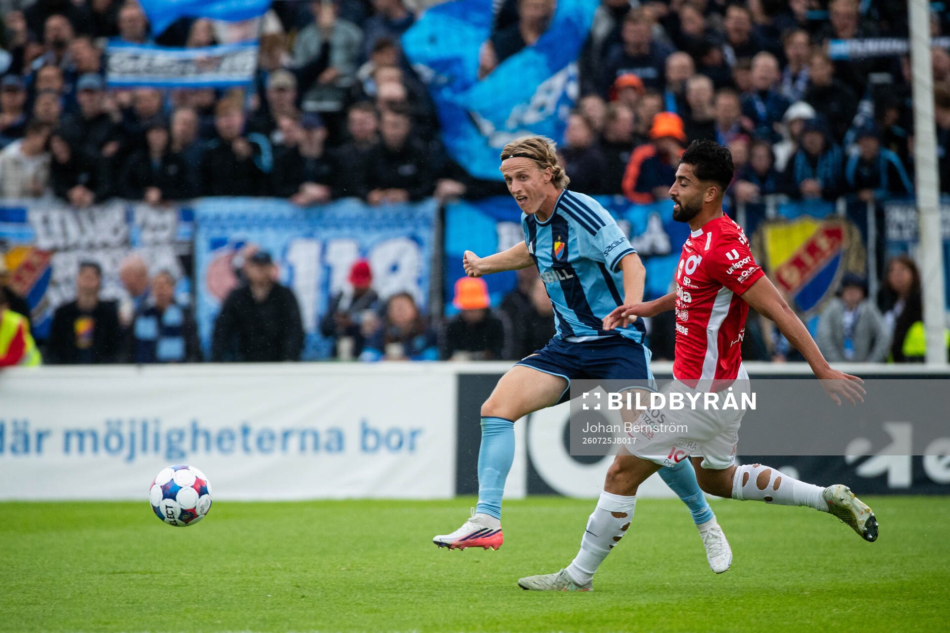 Djurgårdens Jeppe Okkels och Degerfors Ahmad Faqa