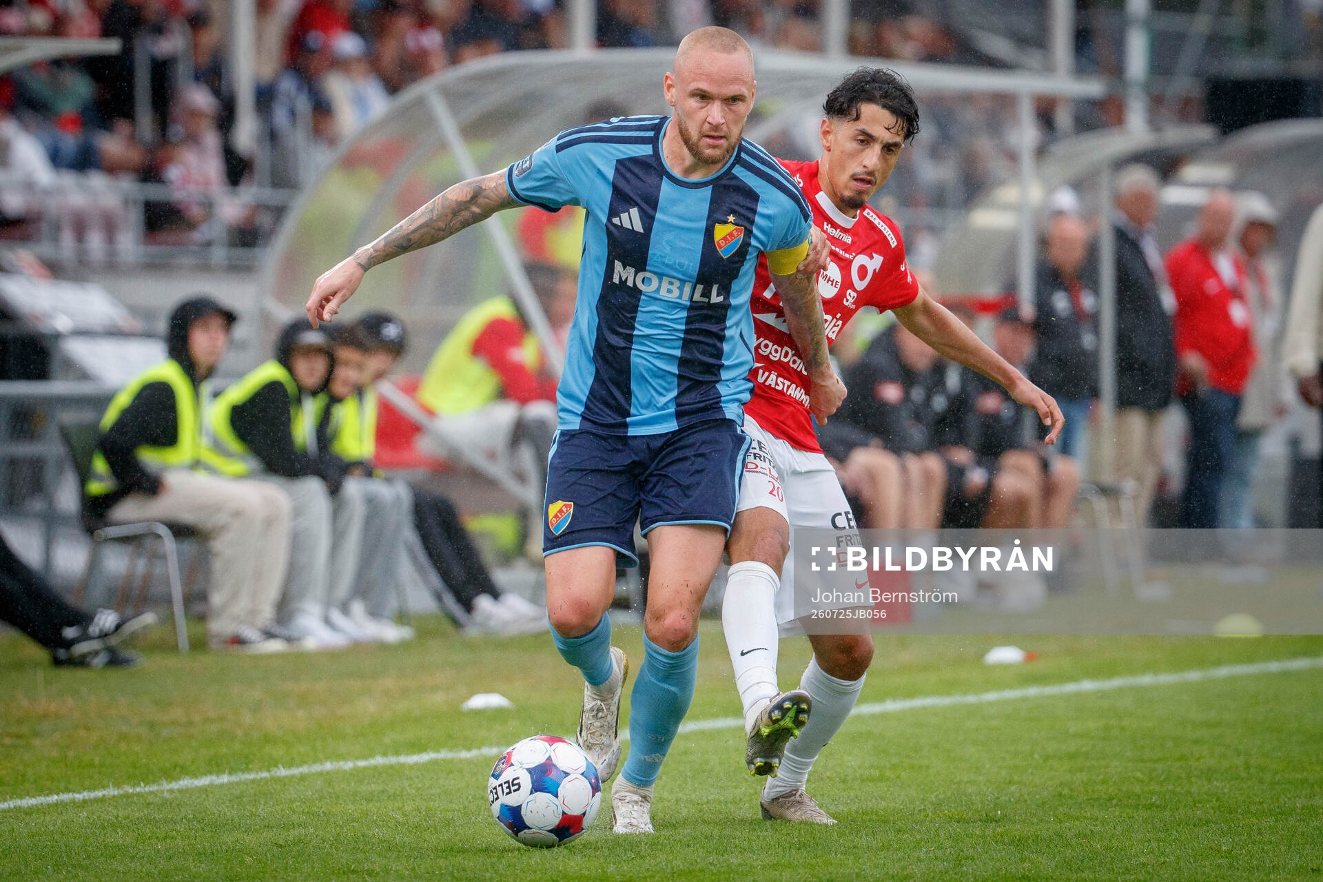 Djurgårdens Kristian Lien och Degerfors Elias Barsoum