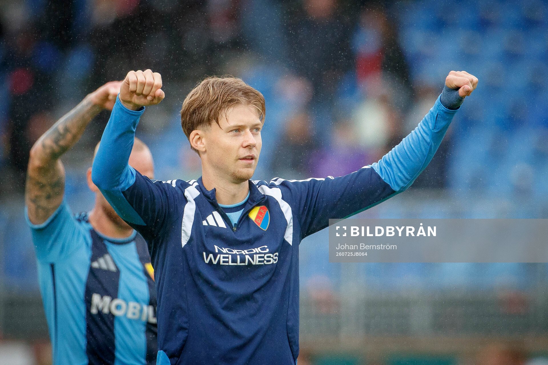 Djurgårdens Hampus Finndell jublar