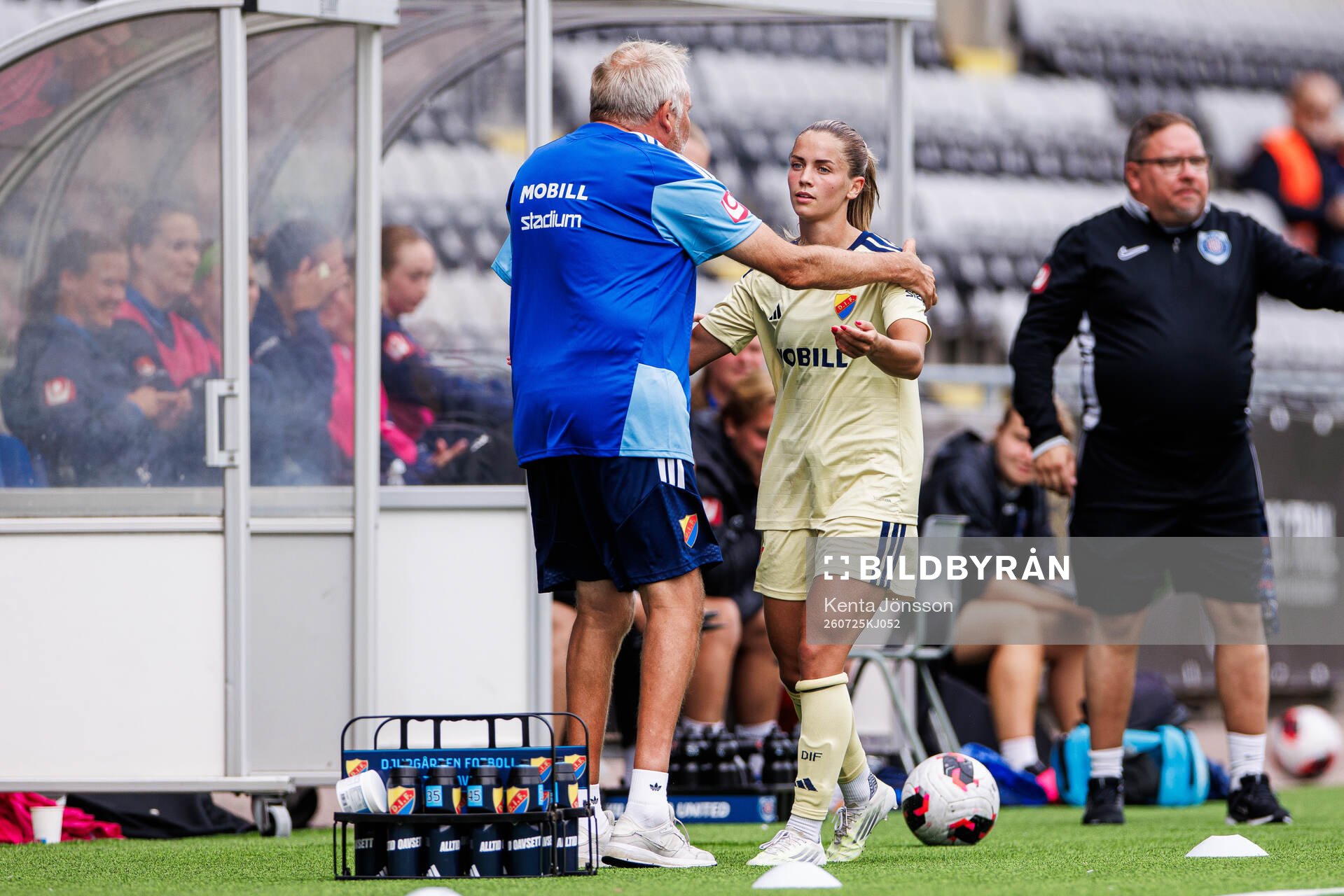 Djurgårdens Johanna Renmark och tränare Anders Johansson