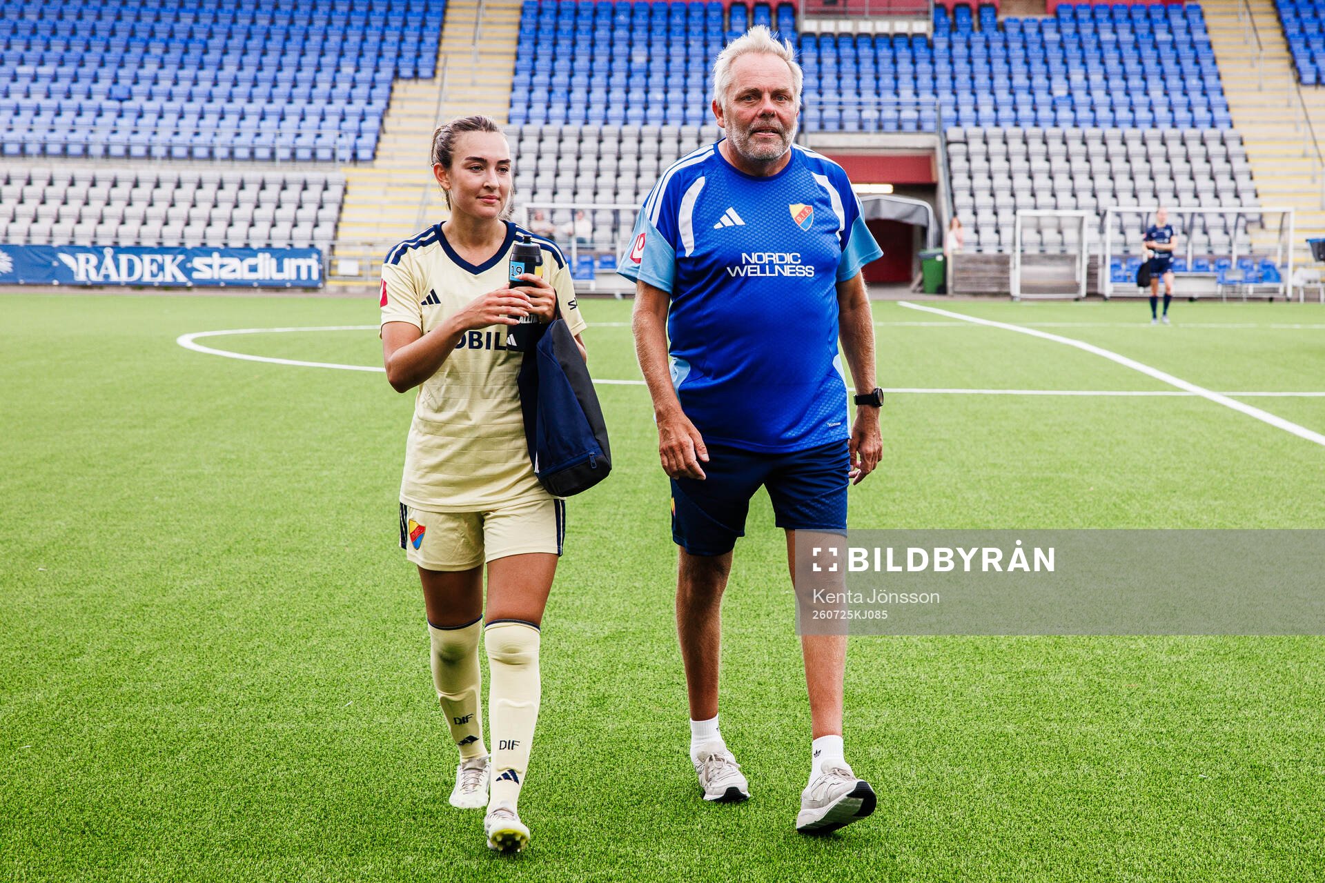Djurgårdens Lucia Duras och tränare Andreas Johansson