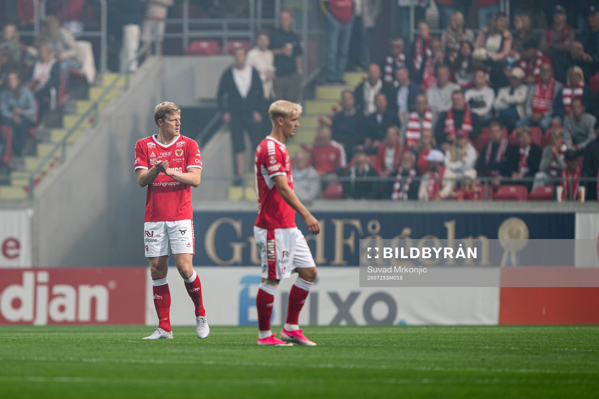 Kalmars Lars Sætra och Carl Gustafsson deppar
