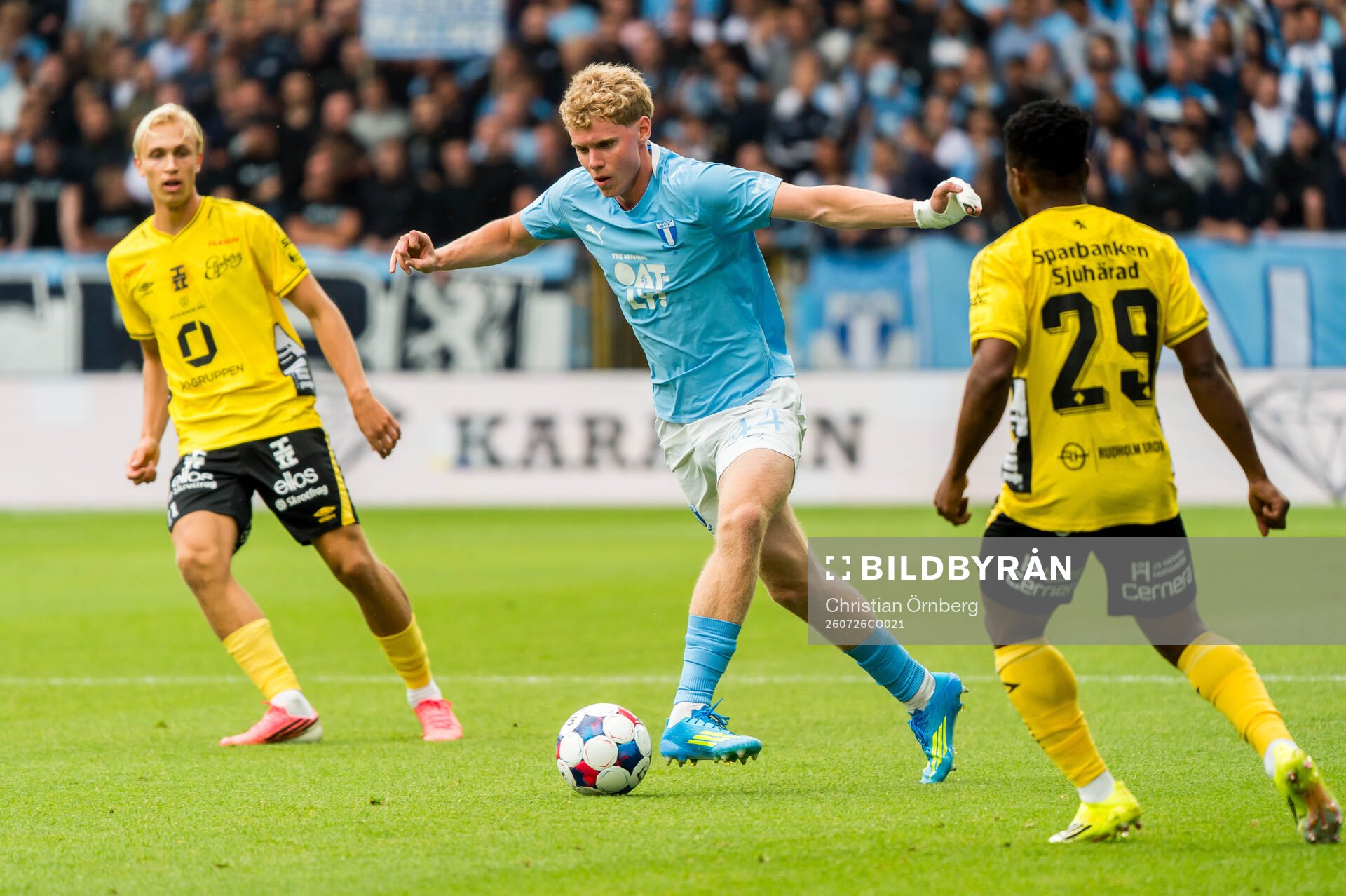 Malmö FFs Malte Frejd Pålsson och Elfsborgs Momoh Ibrahim