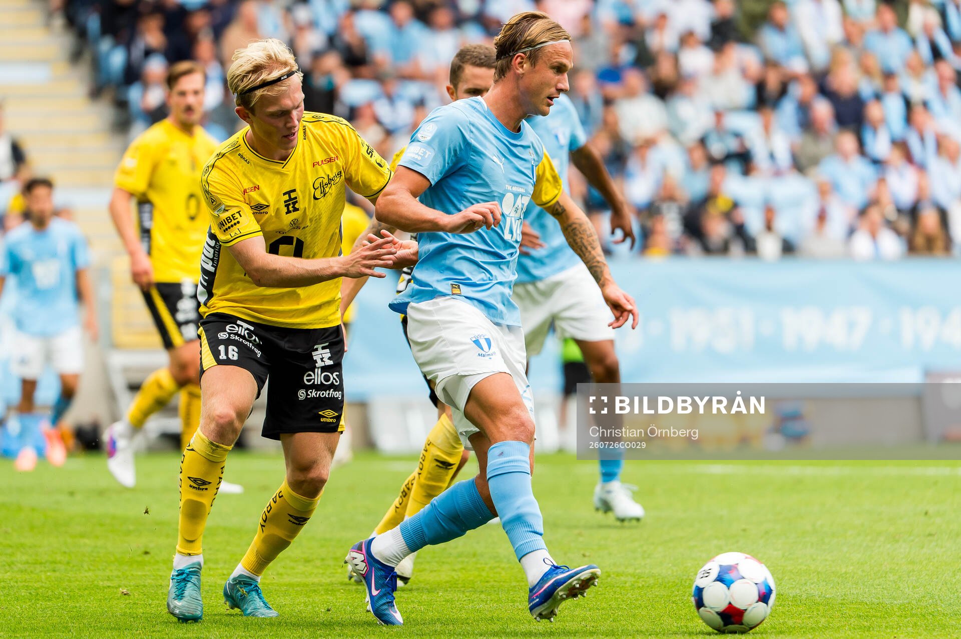 Elfsborgs Alexander Jensen och Malmö FFs Erik Botheim