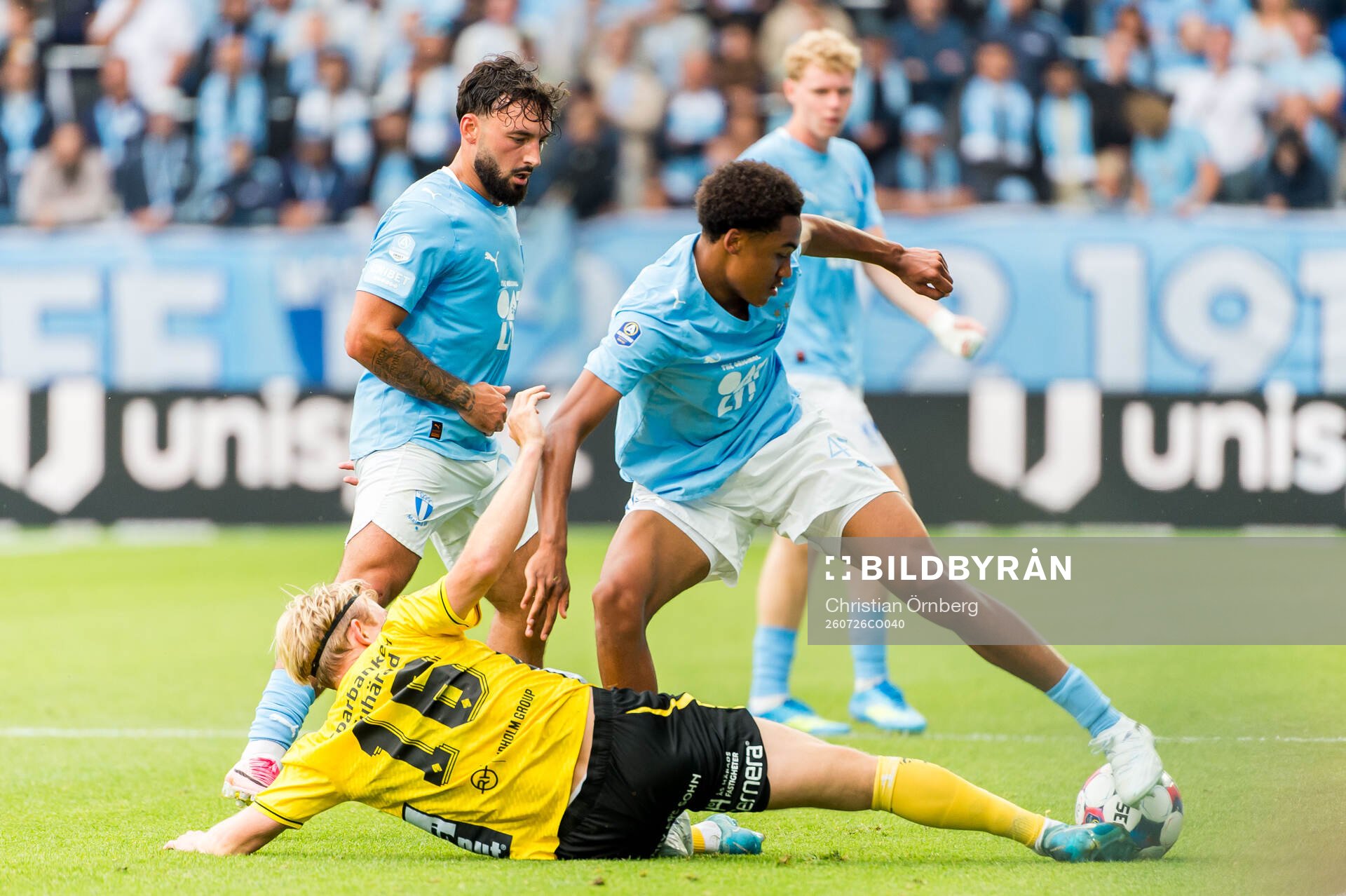 Elfsborgs Alexander Jensen och Malmö FFs Theodor Lundbergh