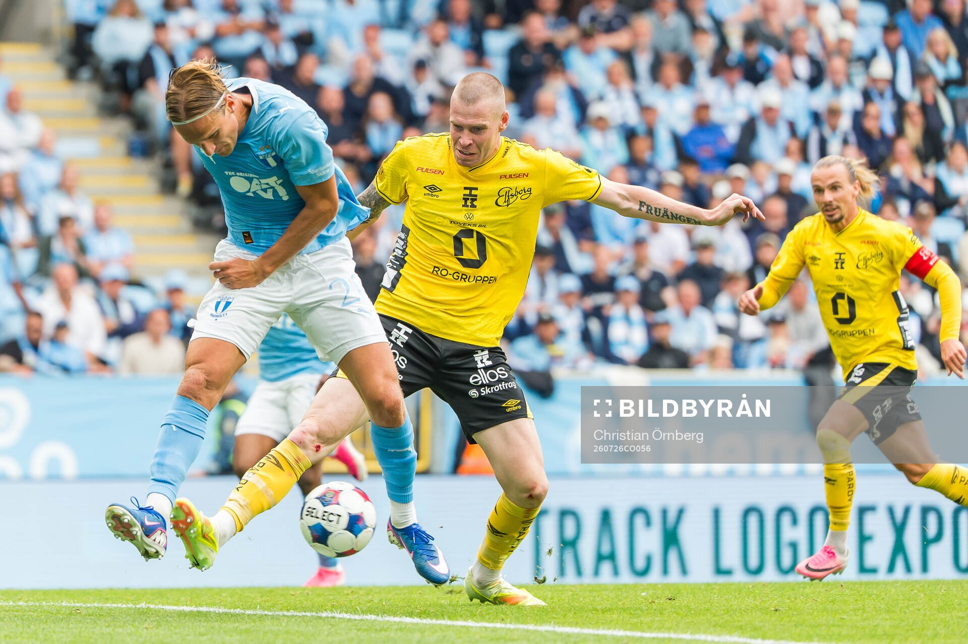 Malmö FFs Erik Botheim och Elfsborgs Thomas Isherwood