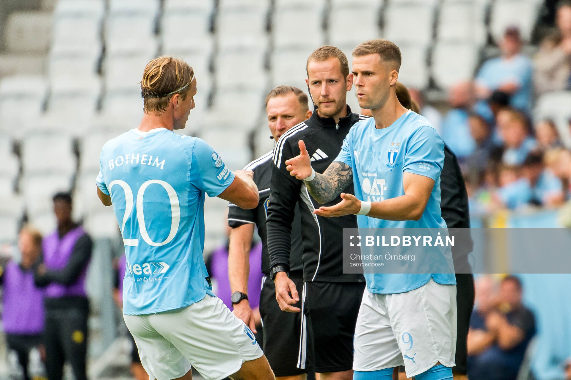 Malmö FFs Erik Botheim och Diego Garcia