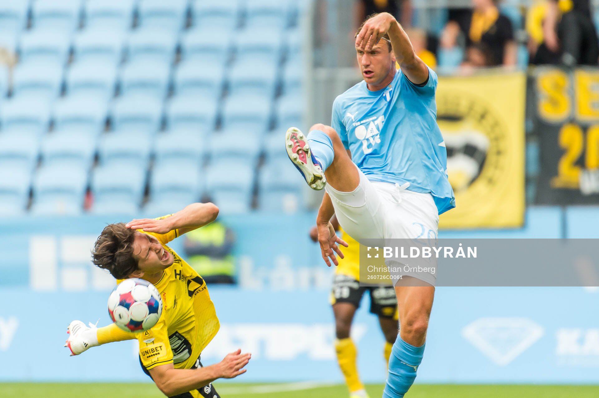 Elfsborgs Rasmus Wikström och Malmö FFs Erik Botheim